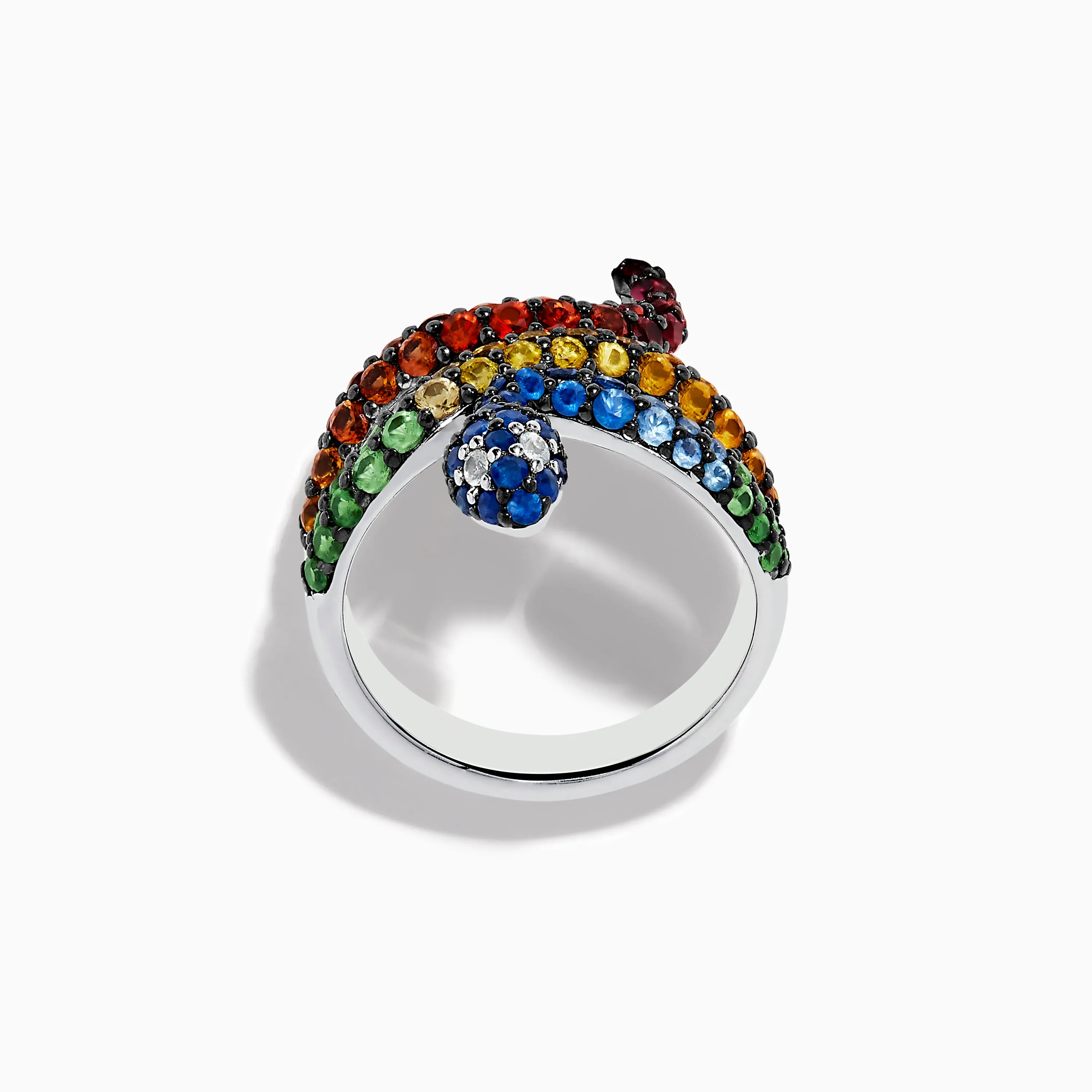 925 Safari Sterling Silver Multi Sapphire Snake Ring sold by Effy product image thumbnail 4