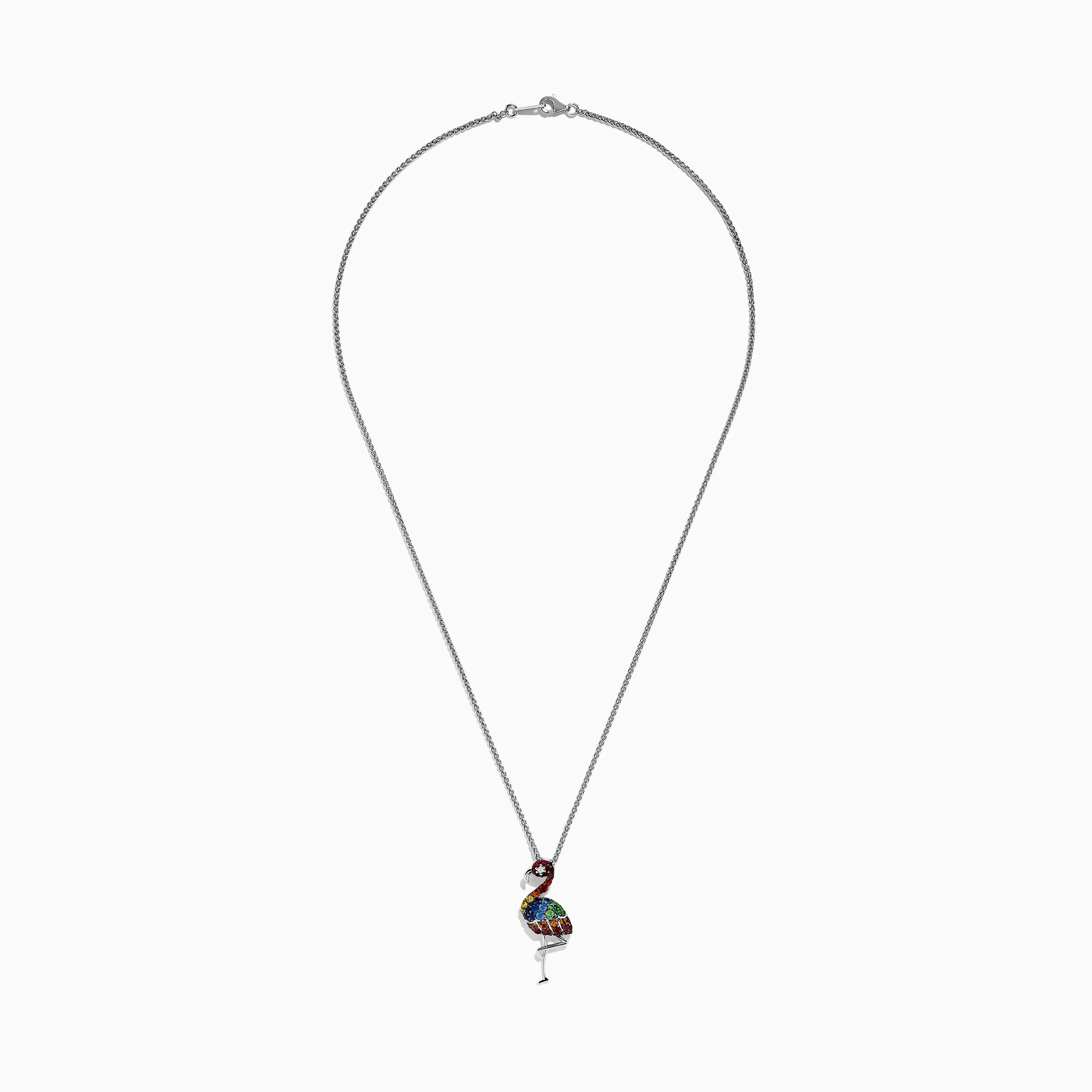 Splash Sterling Silver Multi Sapphires Flamingo Pendant sold by Effy product image thumbnail 2