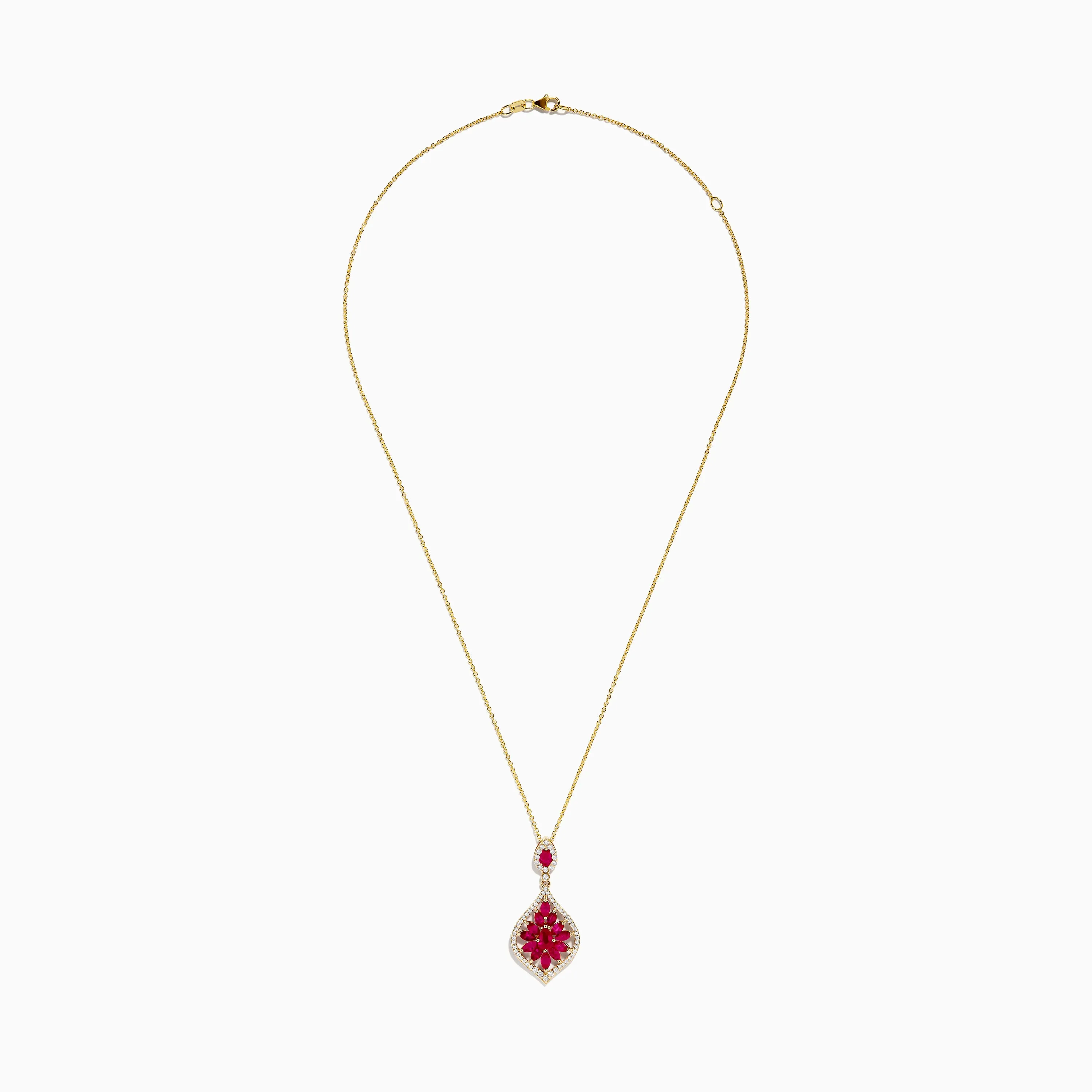 Ruby Royale 14K Yellow Gold Ruby and Diamond Pendant sold by Effy product image thumbnail 2