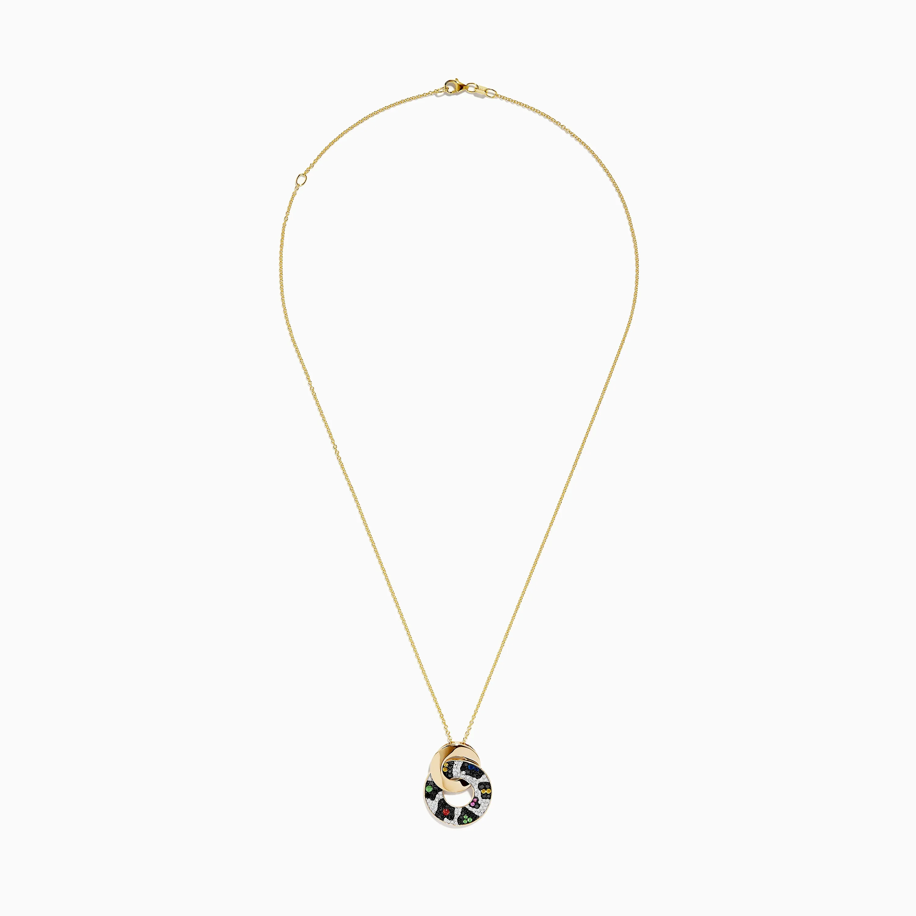 Signature 14K Yellow Gold Multi Sapphire Diamond Pendant sold by Effy product image thumbnail 2