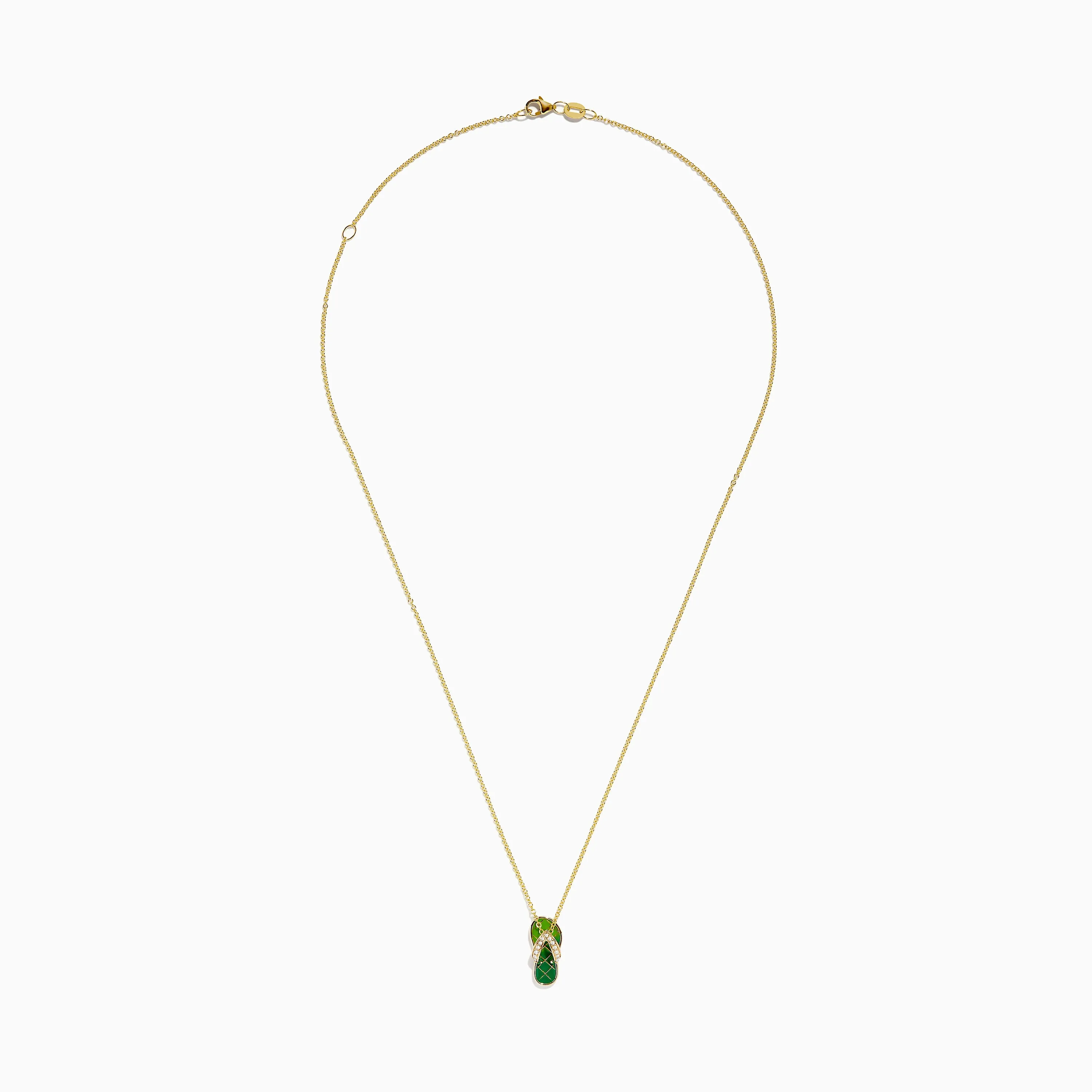 Novelty 14K Yellow Gold Enamel Flip Flop Pendant sold by Effy product image thumbnail 2