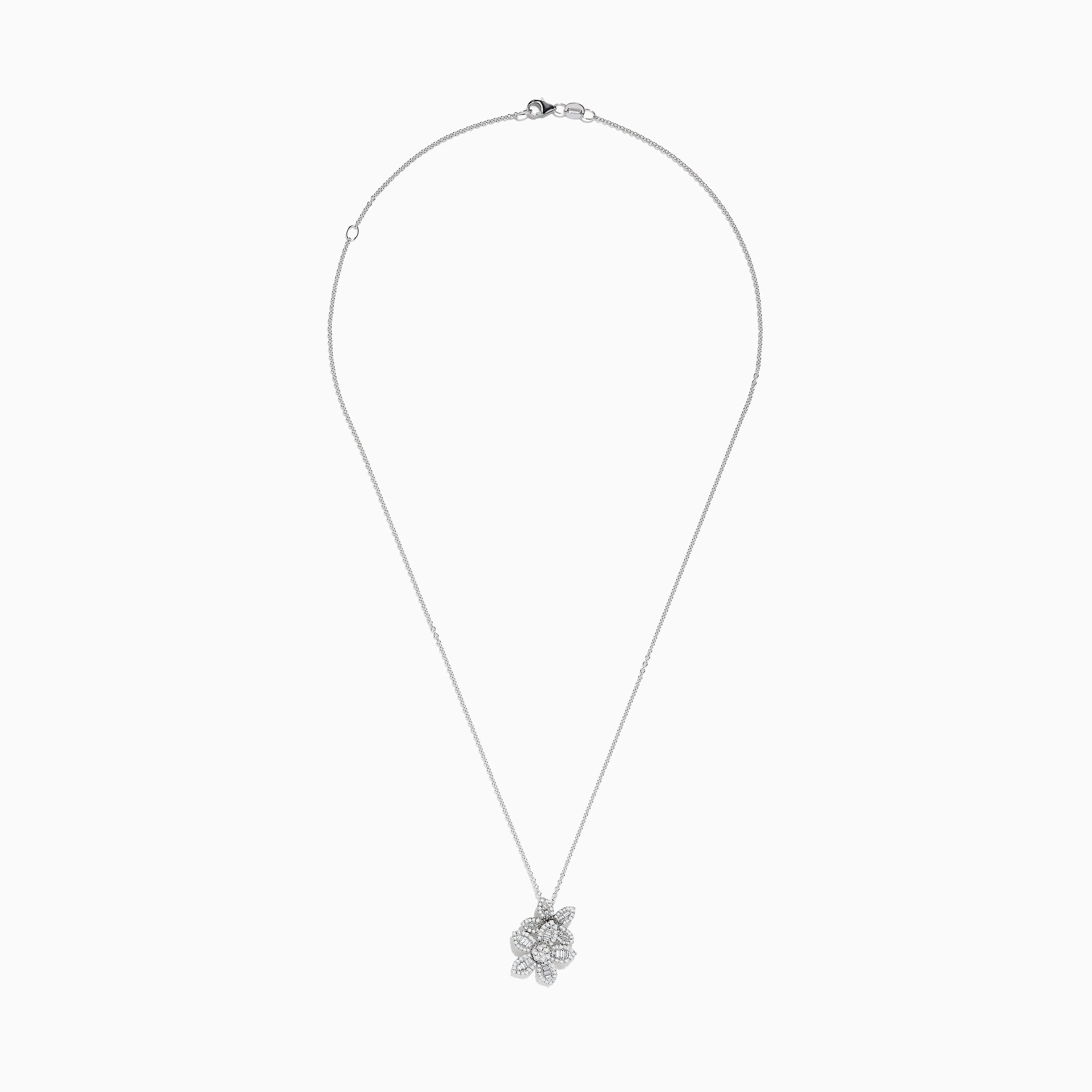 Nature 14K White Gold Diamond Flower Pendant sold by Effy product image thumbnail 2