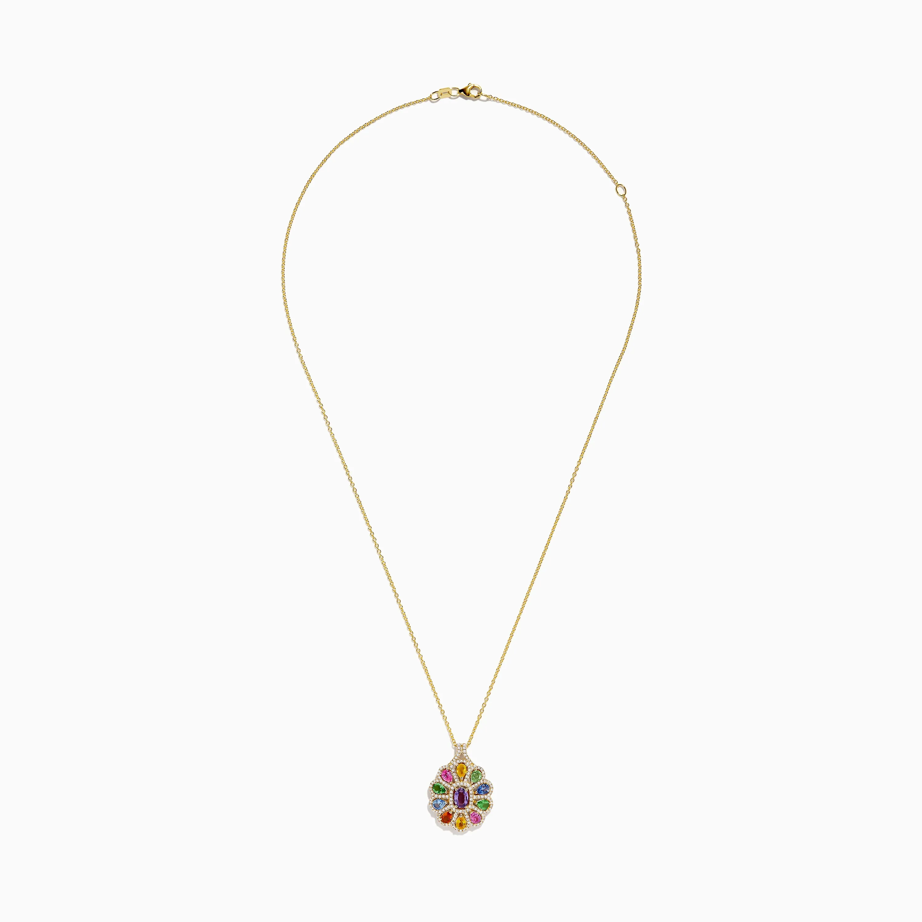 Watercolors 14K Yellow Gold Multi Sapphire Pendant sold by Effy product image thumbnail 2