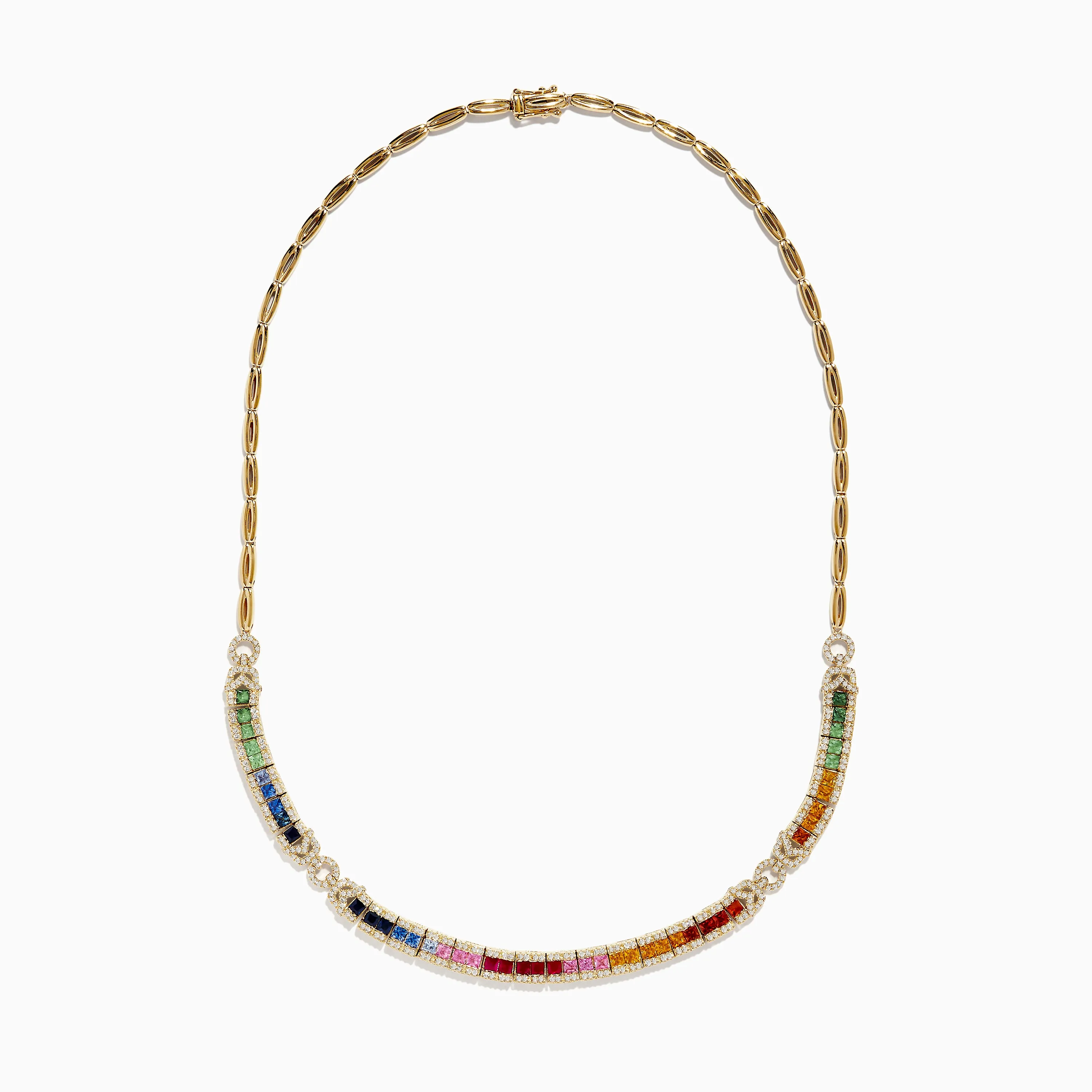 Watercolors 14K Yellow Gold Multi Sapphire and Diamond Necklace sold by Effy product image thumbnail 2