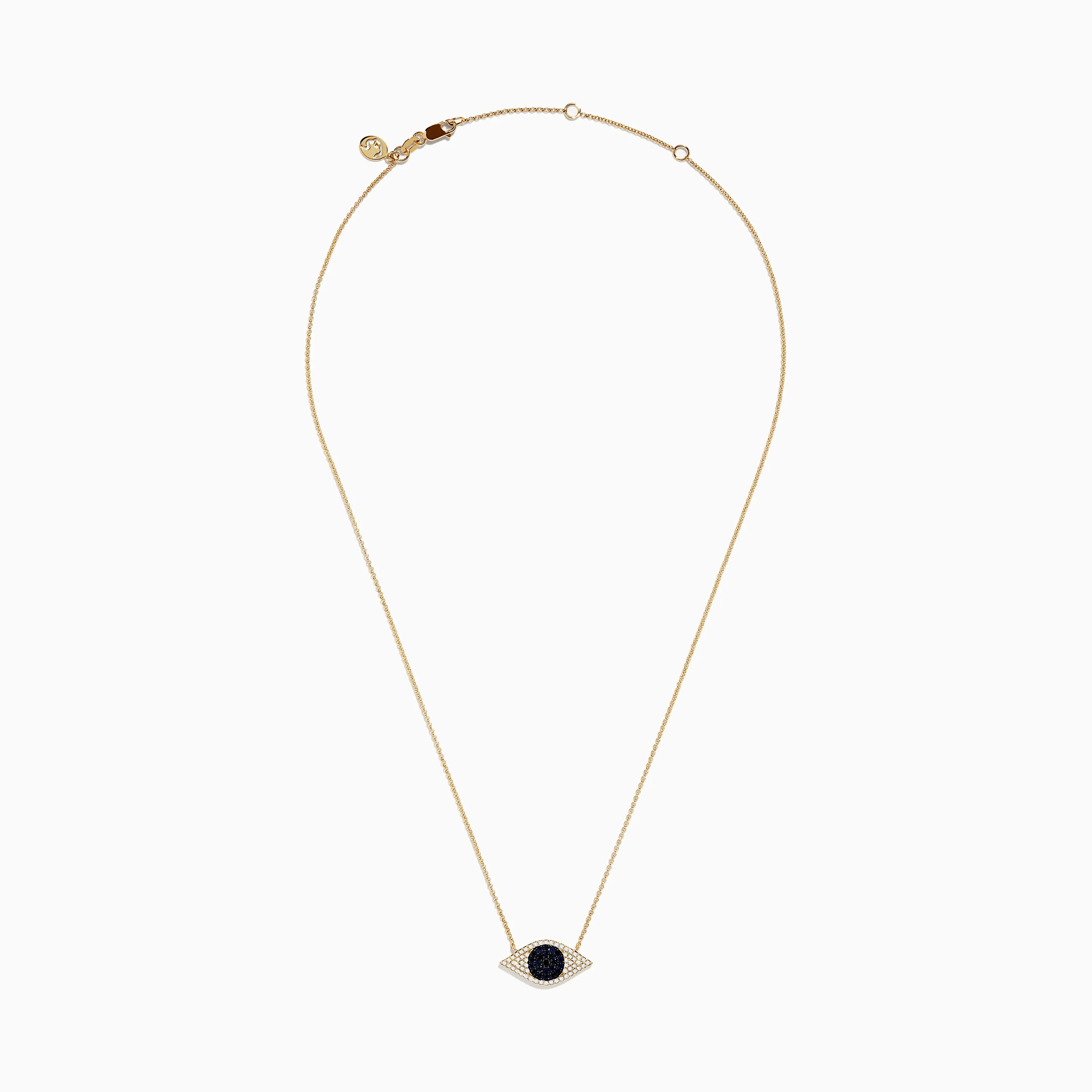 Novelty 14K Yellow Gold Blue Sapphire and Diamond Evil Eye Necklace sold by Effy product image thumbnail 2