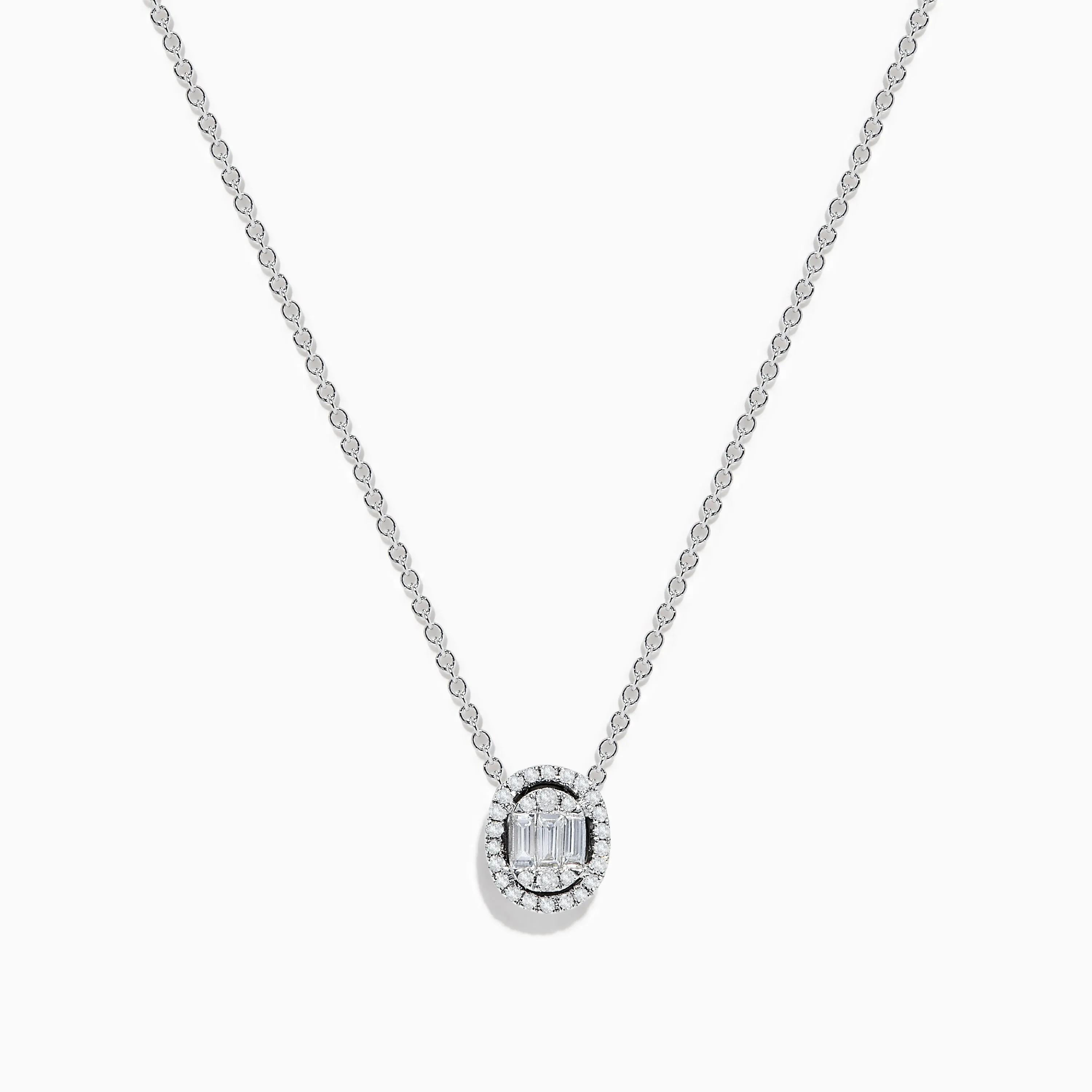 Classique 14k White Gold Diamond Necklace sold by Effy