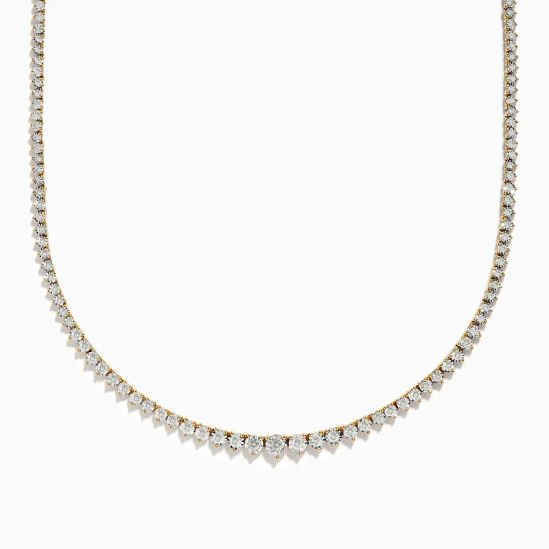 Duo 14K Two-Tone Gold Diamond Tennis Necklace 2.94 TCW sold by Effy