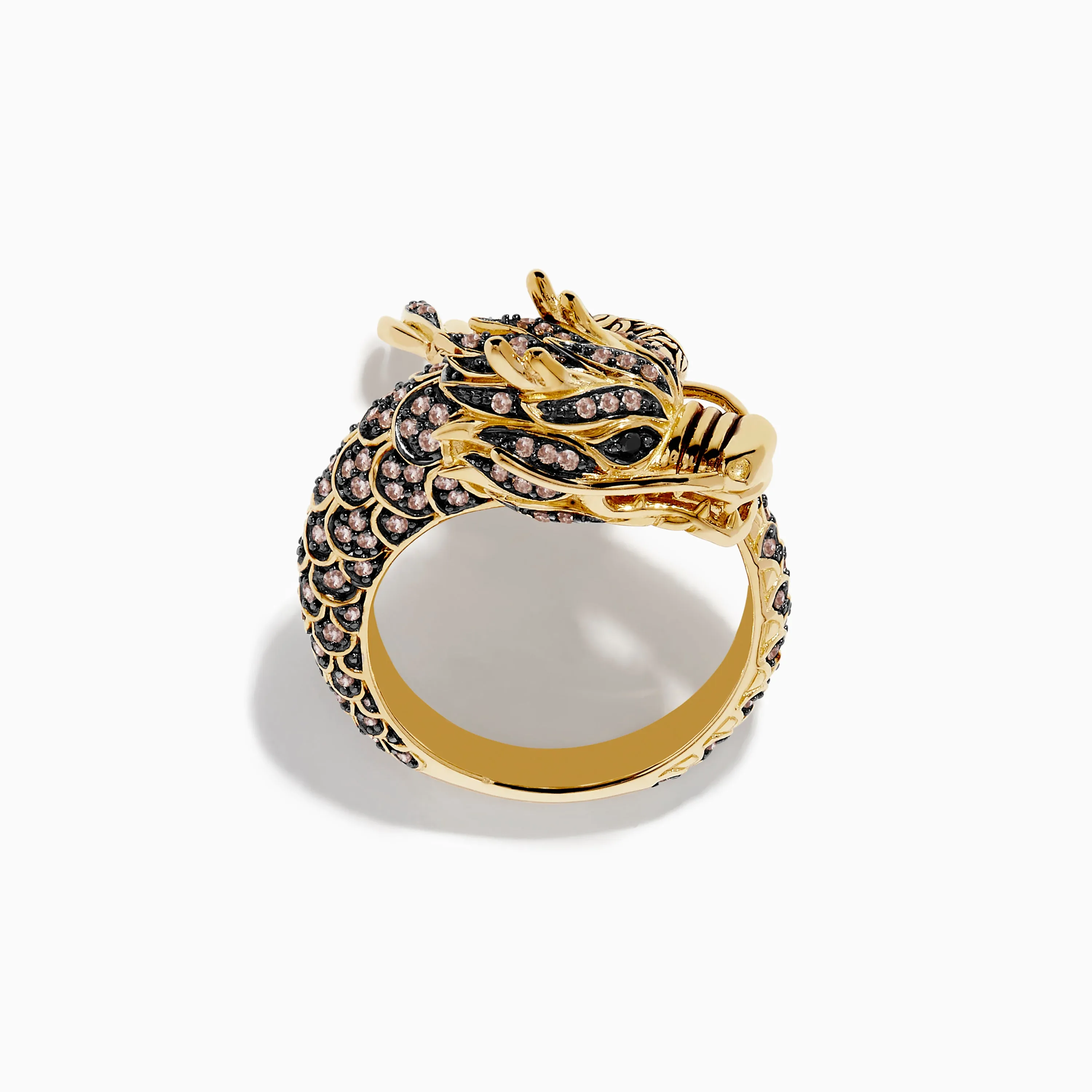Safari 14K Yellow Gold Brown Diamond Dragon Ring sold by Effy product image thumbnail 3