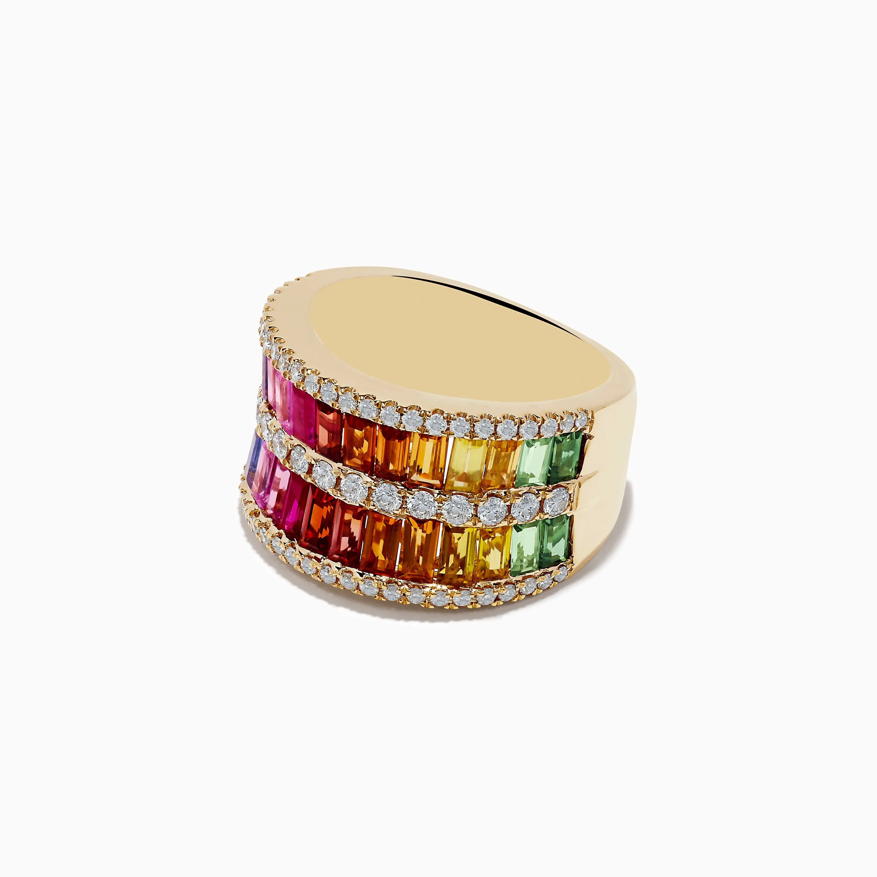 Watercolors 14K Yellow Gold Multi Sapphire and Diamond Ring sold by Effy product image thumbnail 2
