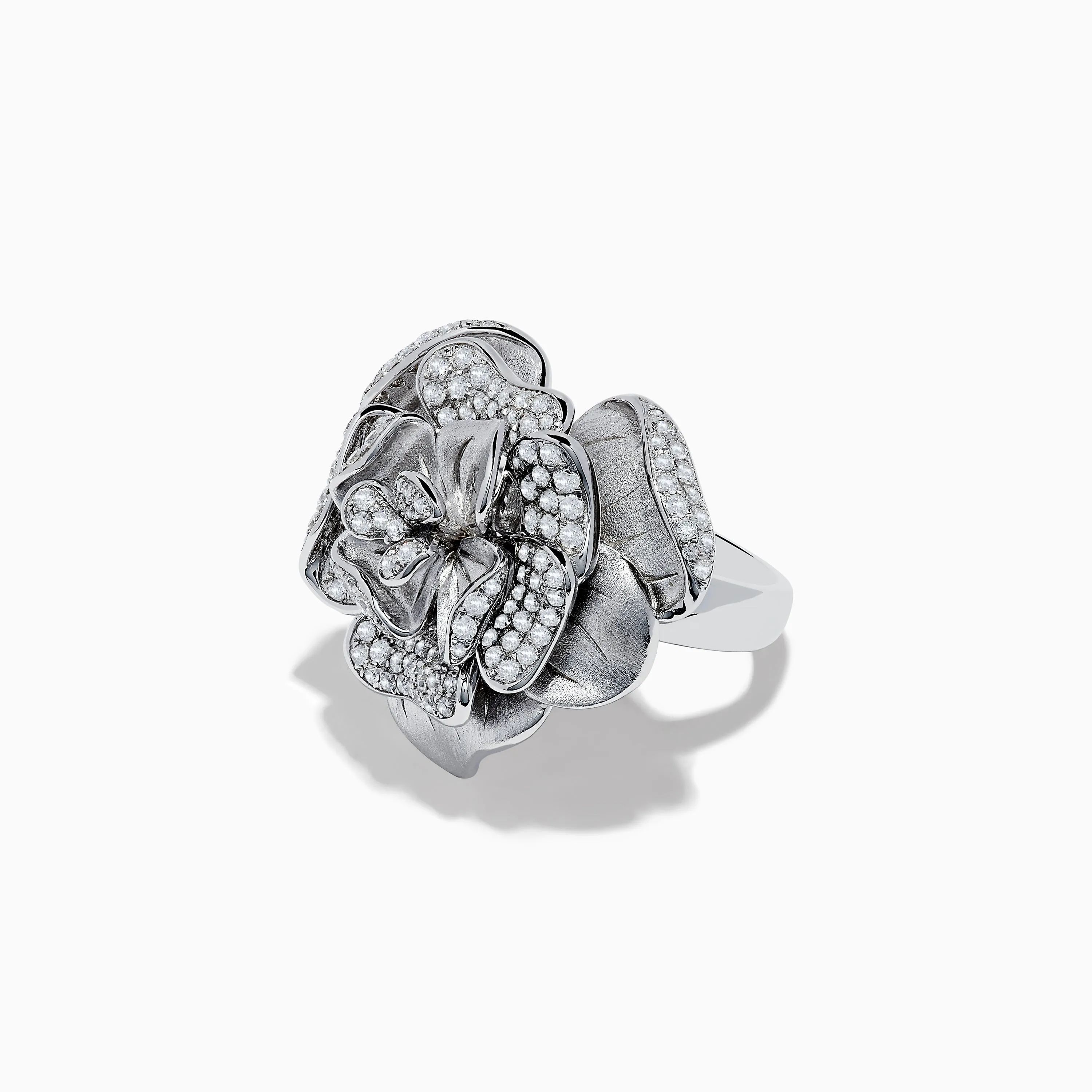 925 Sterling Silver Diamond Flower Ring sold by Effy product image thumbnail 2
