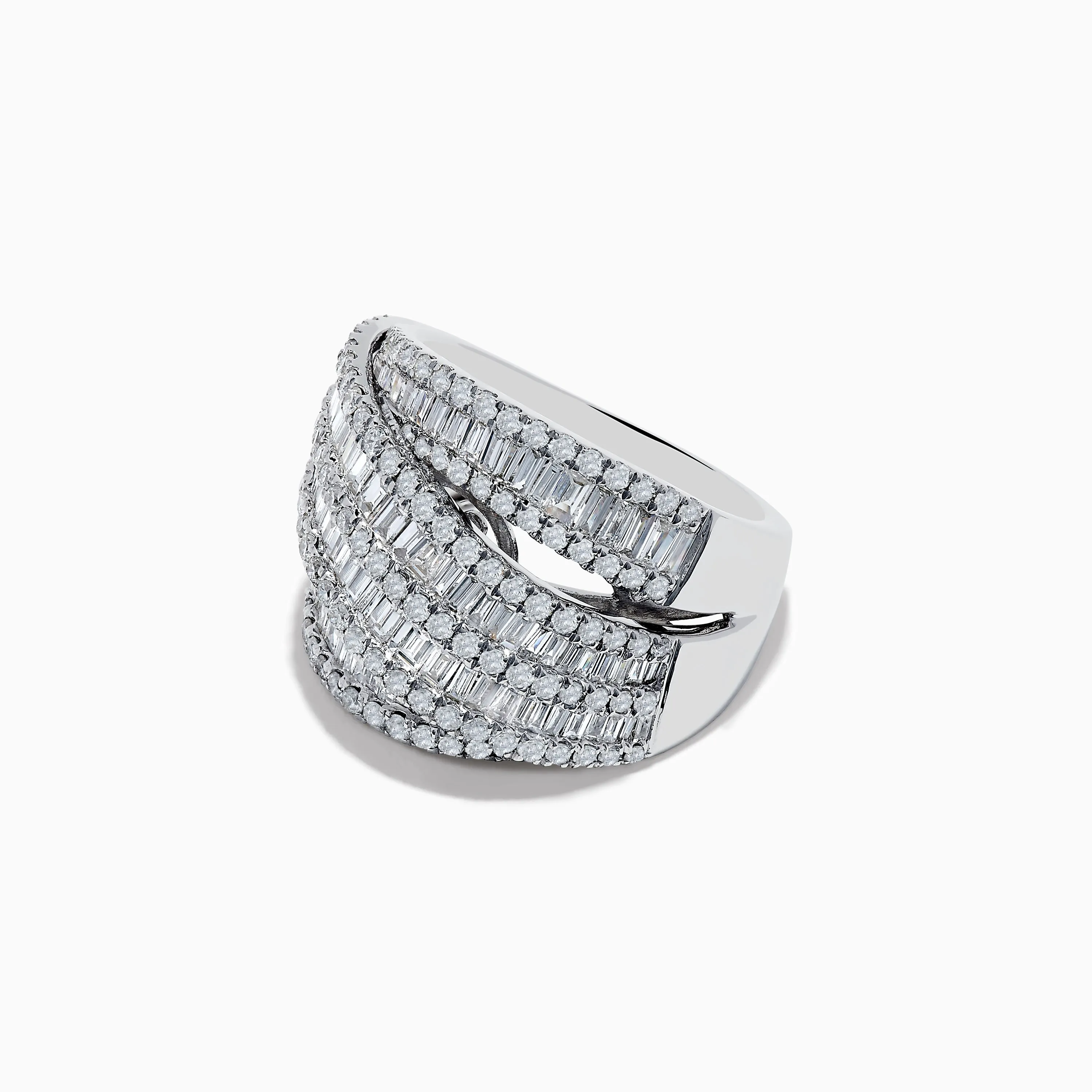 Classique 14K White Gold Diamond Crossover Ring sold by Effy product image thumbnail 2