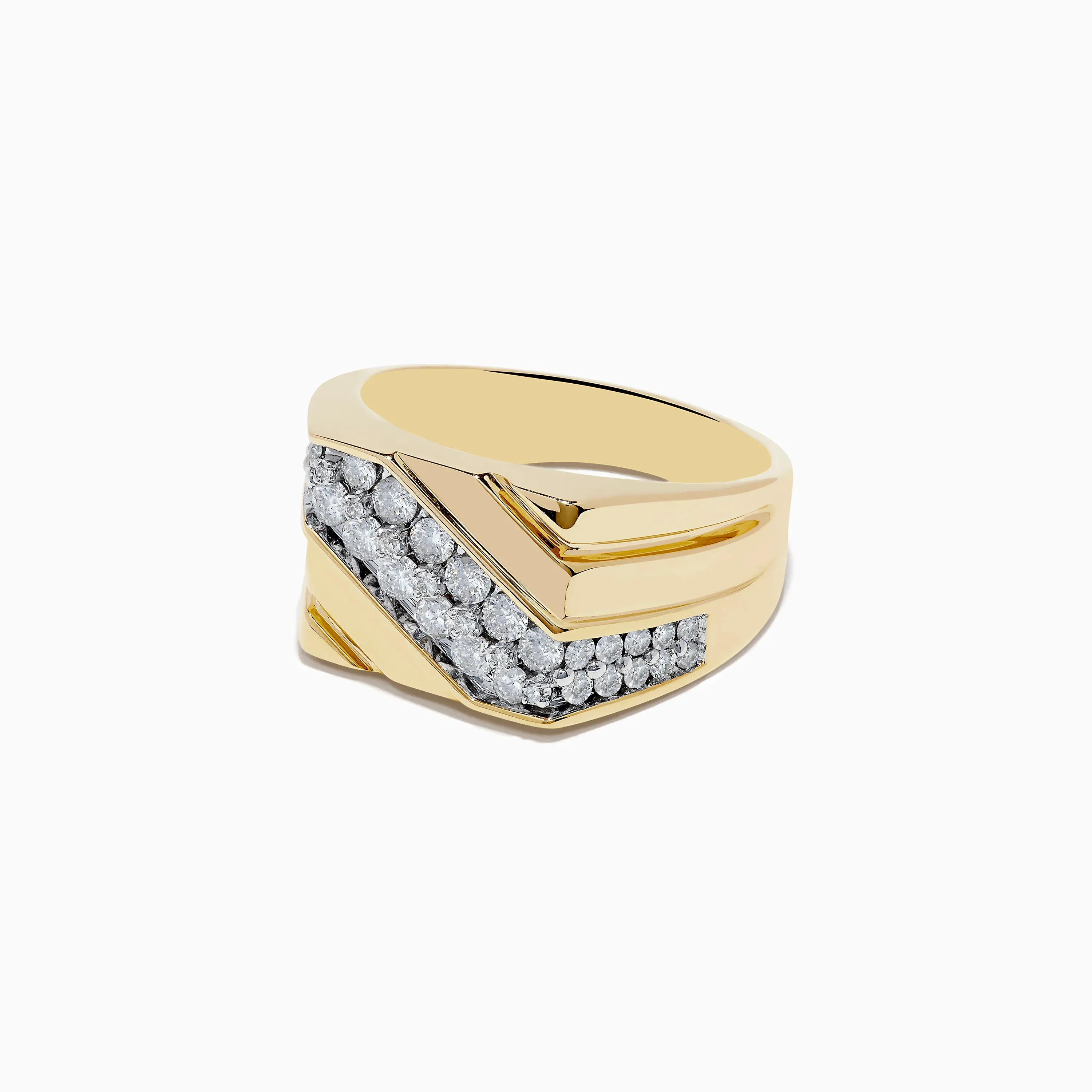 Men's 14K Yellow Gold and Diamond Ring sold by Effy product image thumbnail 2
