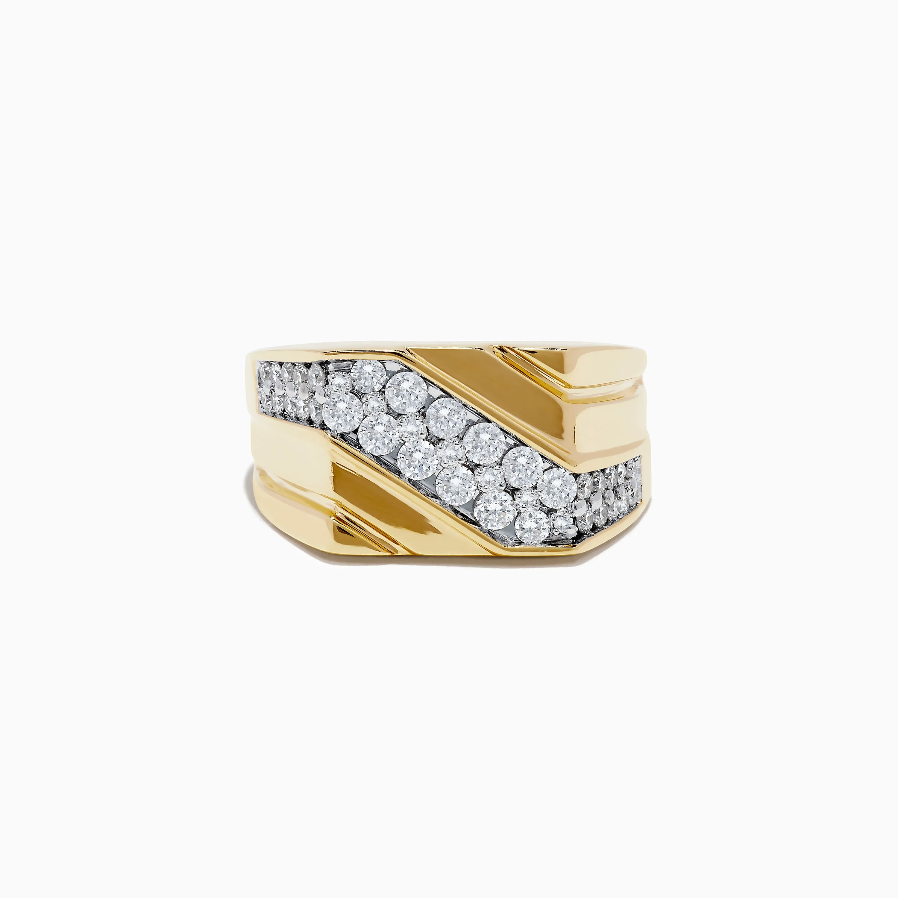 Men's 14K Yellow Gold and Diamond Ring sold by Effy