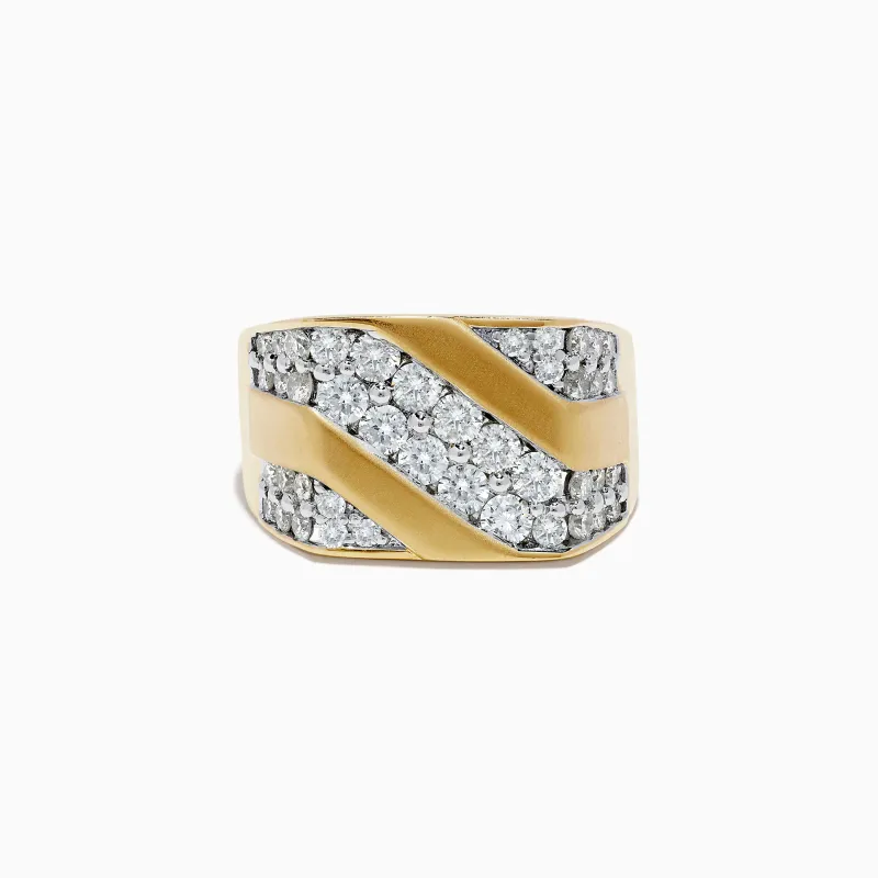 Men's 14K Yellow Gold Diamond Ring sold by Effy
