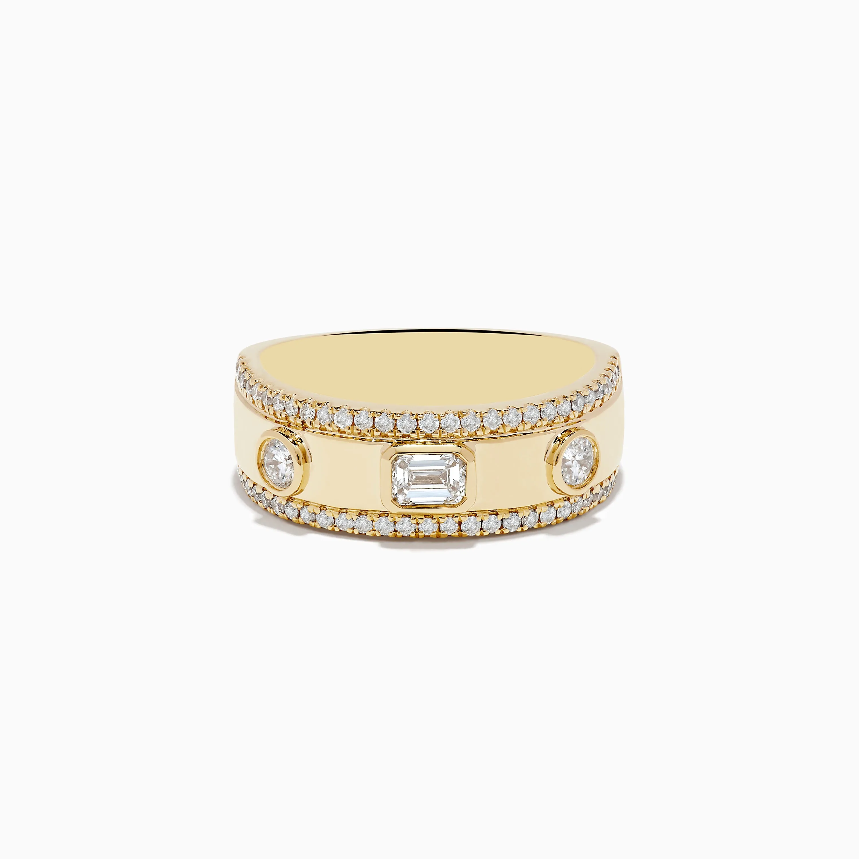 D'Oro 14K Yellow Gold Bezel Set Diamond Band 0.67 TCW sold by Effy