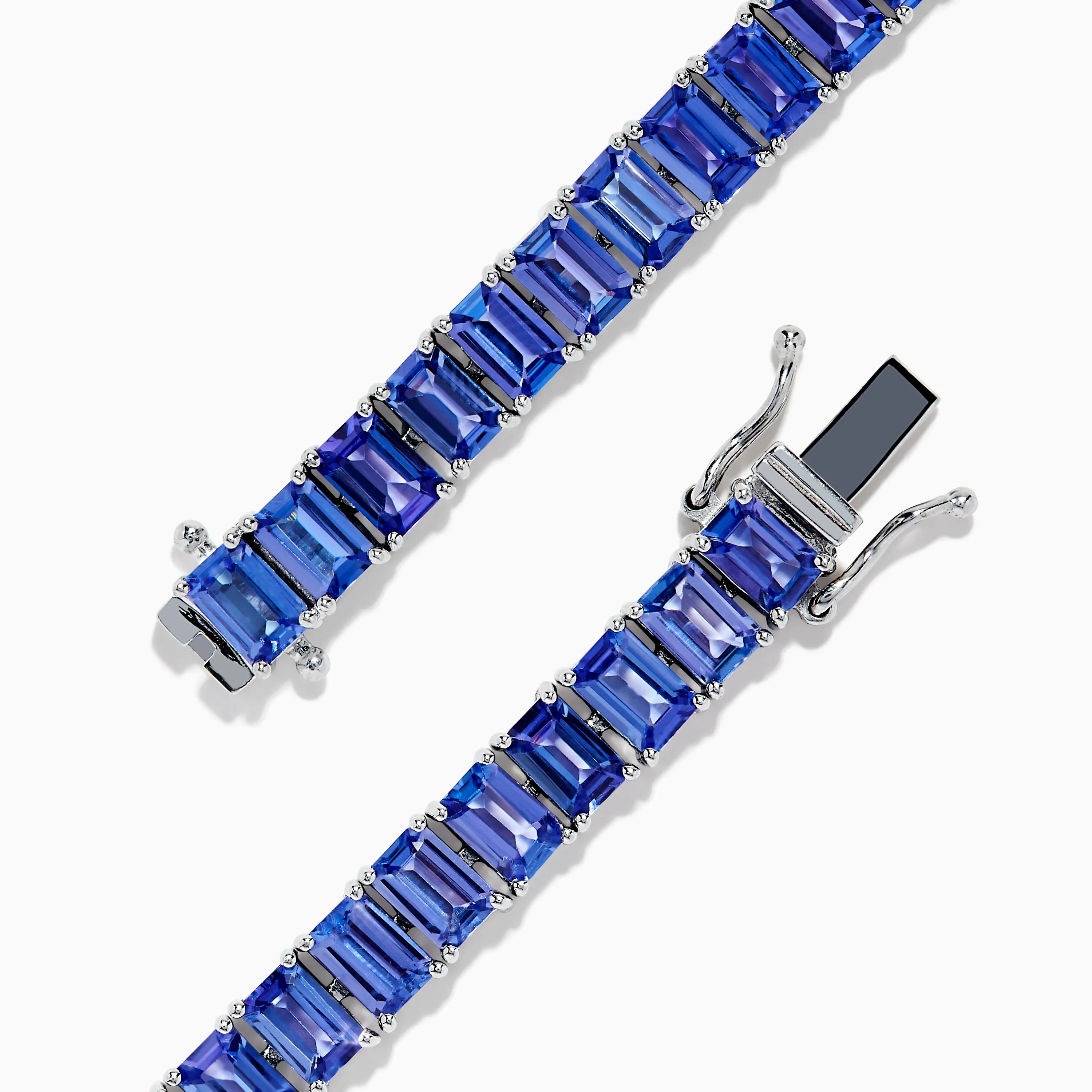 Nahla Siri Sterling Silver Emerald Cut Tanzanite Tennis Bracelet sold by Effy product image thumbnail 2