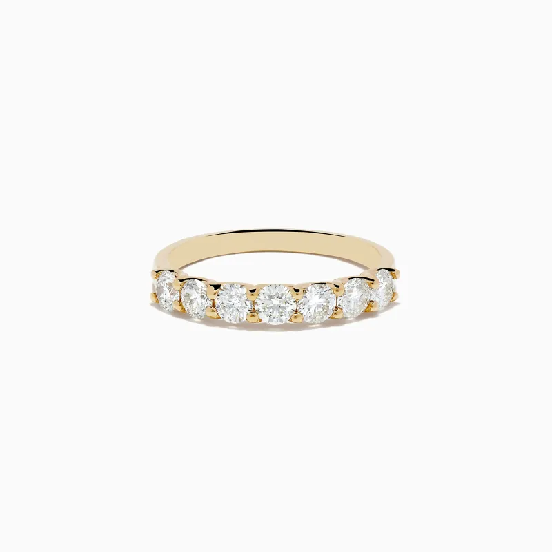 D'Oro 14K Yellow Gold Round Brilliant Diamond Band 1.03 TCW sold by Effy