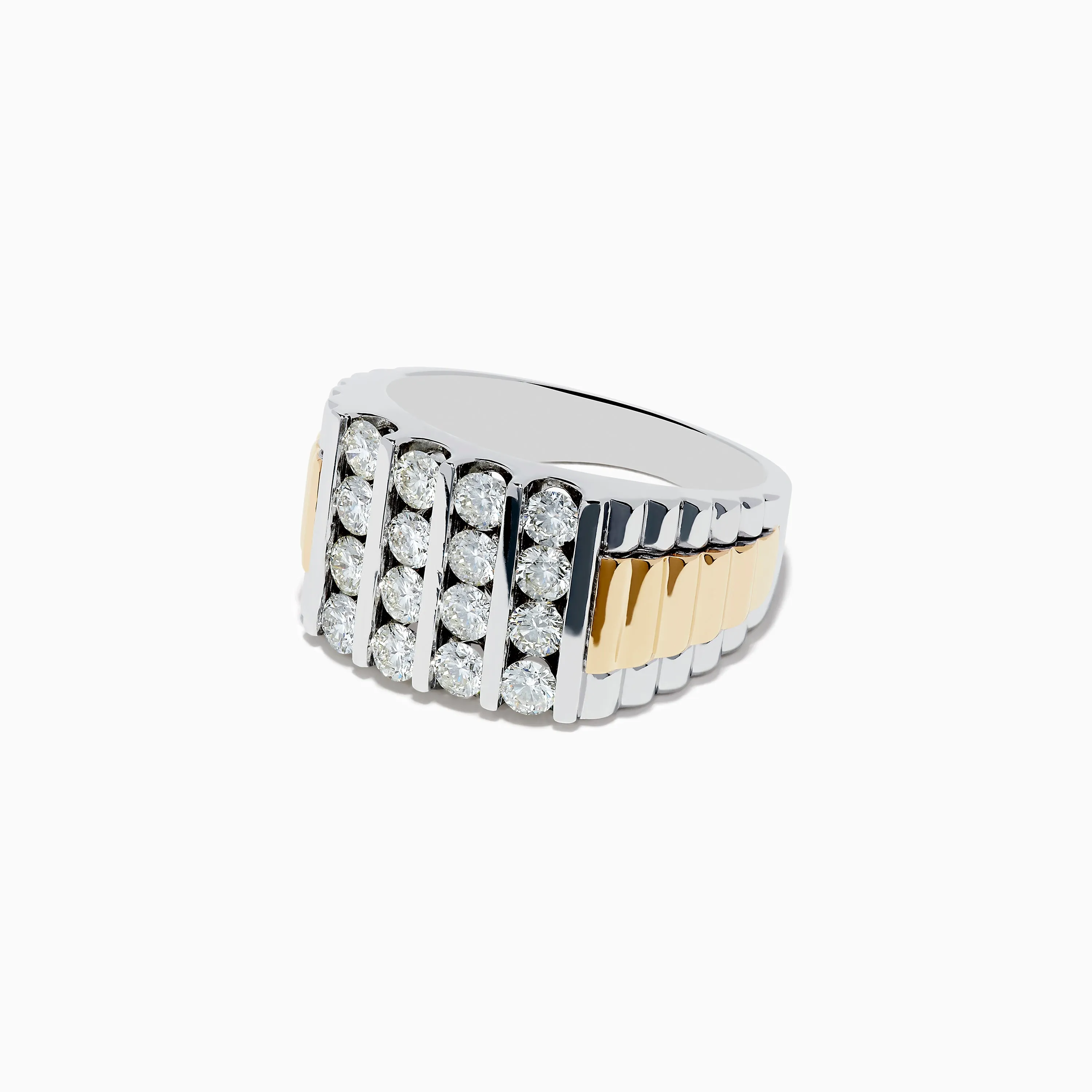 Men's 14K Two-Tone Gold Diamond Ring sold by Effy product image thumbnail 2