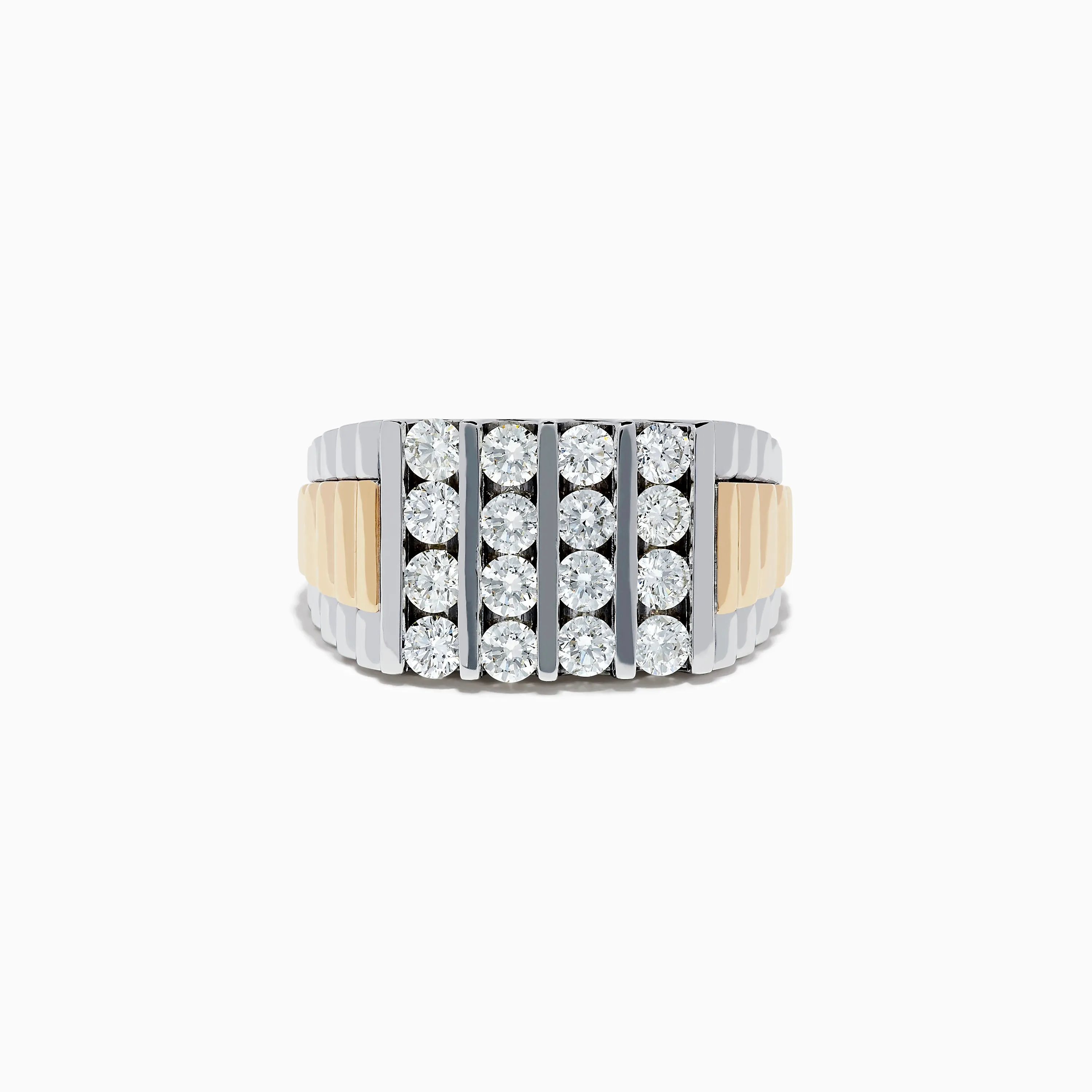 Men's 14K Two-Tone Gold Diamond Ring sold by Effy