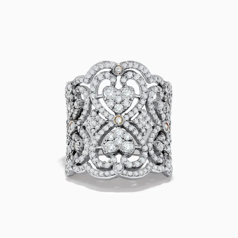 Pave Classica 14k White Gold Diamond Ring sold by Effy