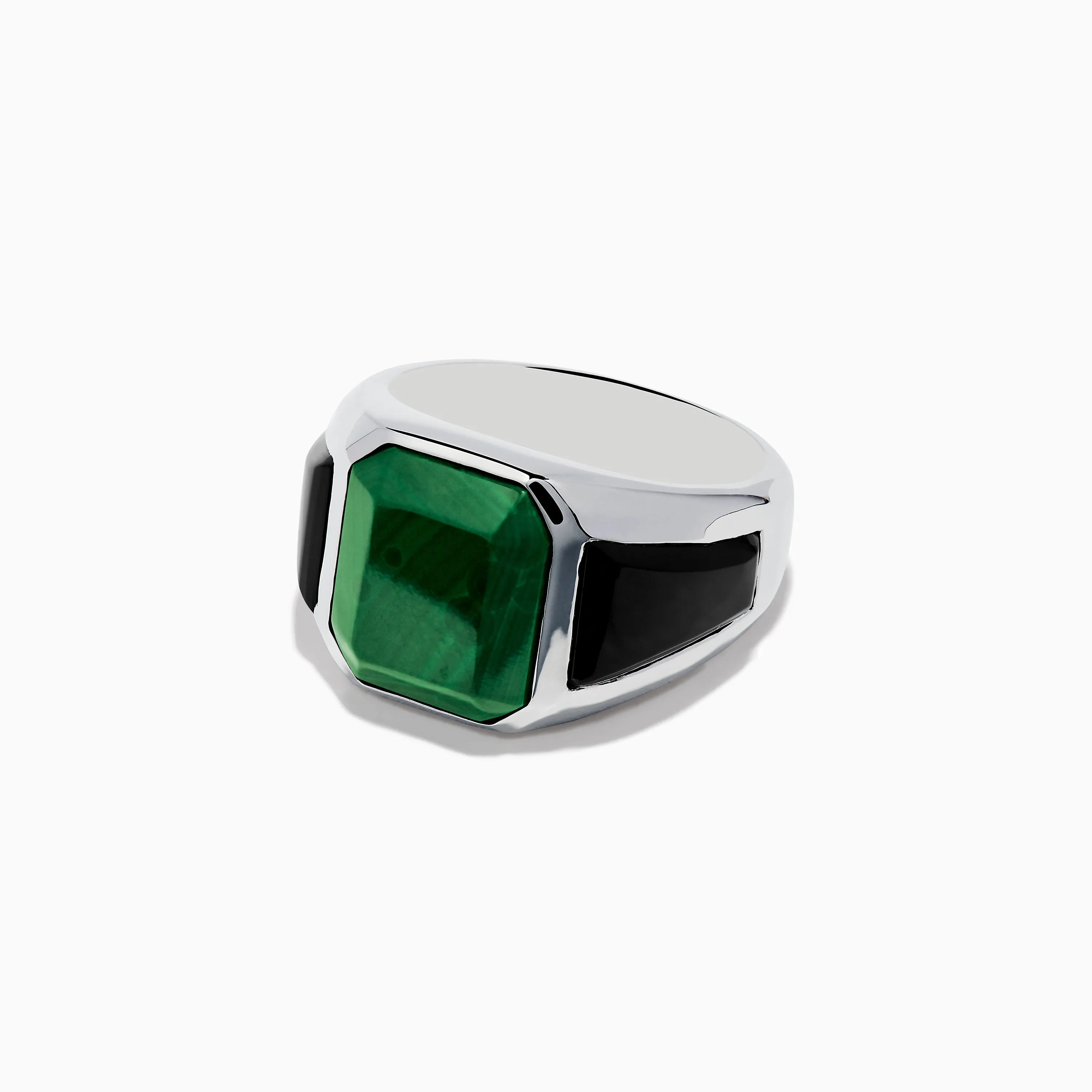 Men's 925 Sterling Silver Malachite and Onyx Ring sold by Effy product image thumbnail 2