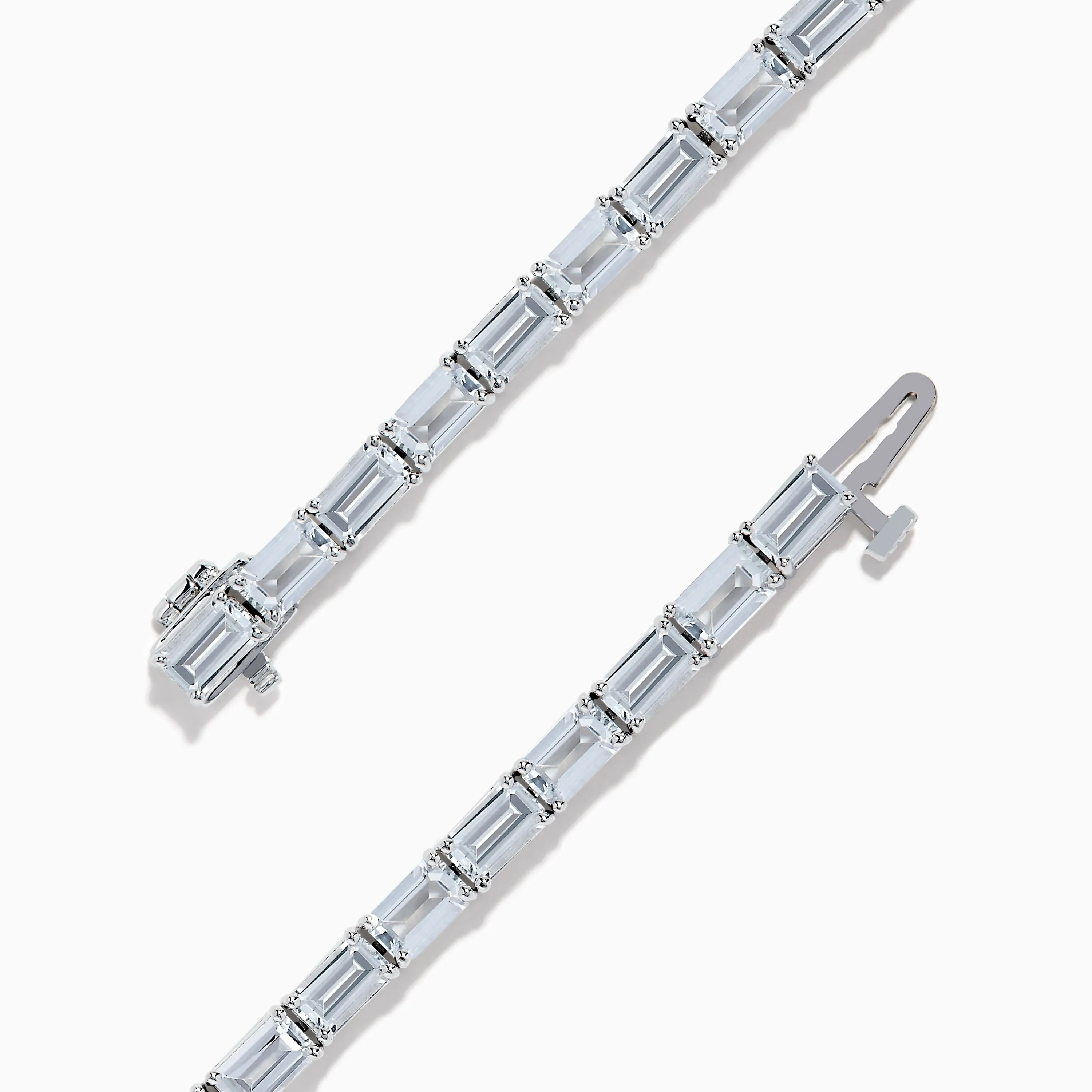 14K White Gold White Sapphire Tennis Bracelet sold by Effy product image thumbnail 2