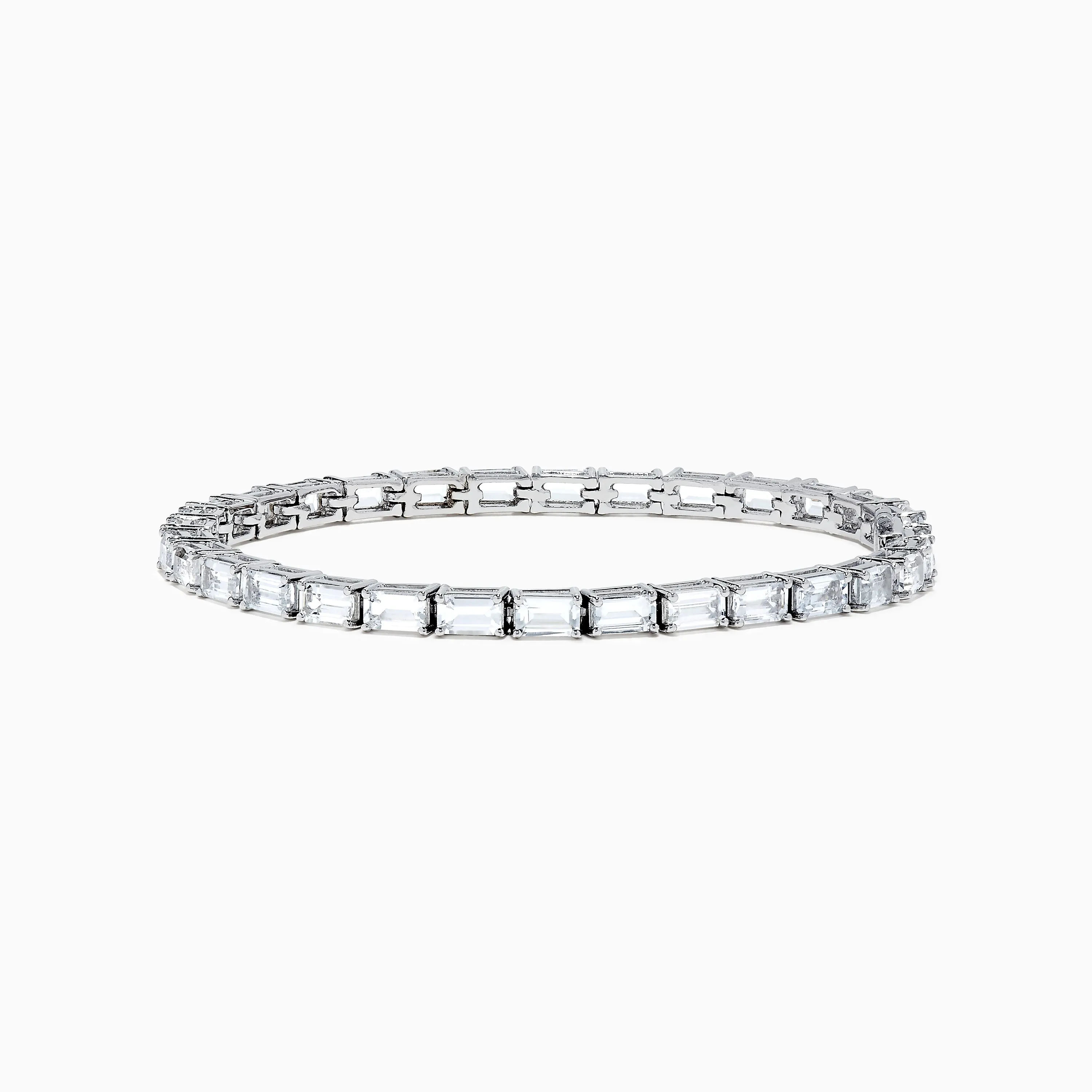 14K White Gold White Sapphire Tennis Bracelet sold by Effy