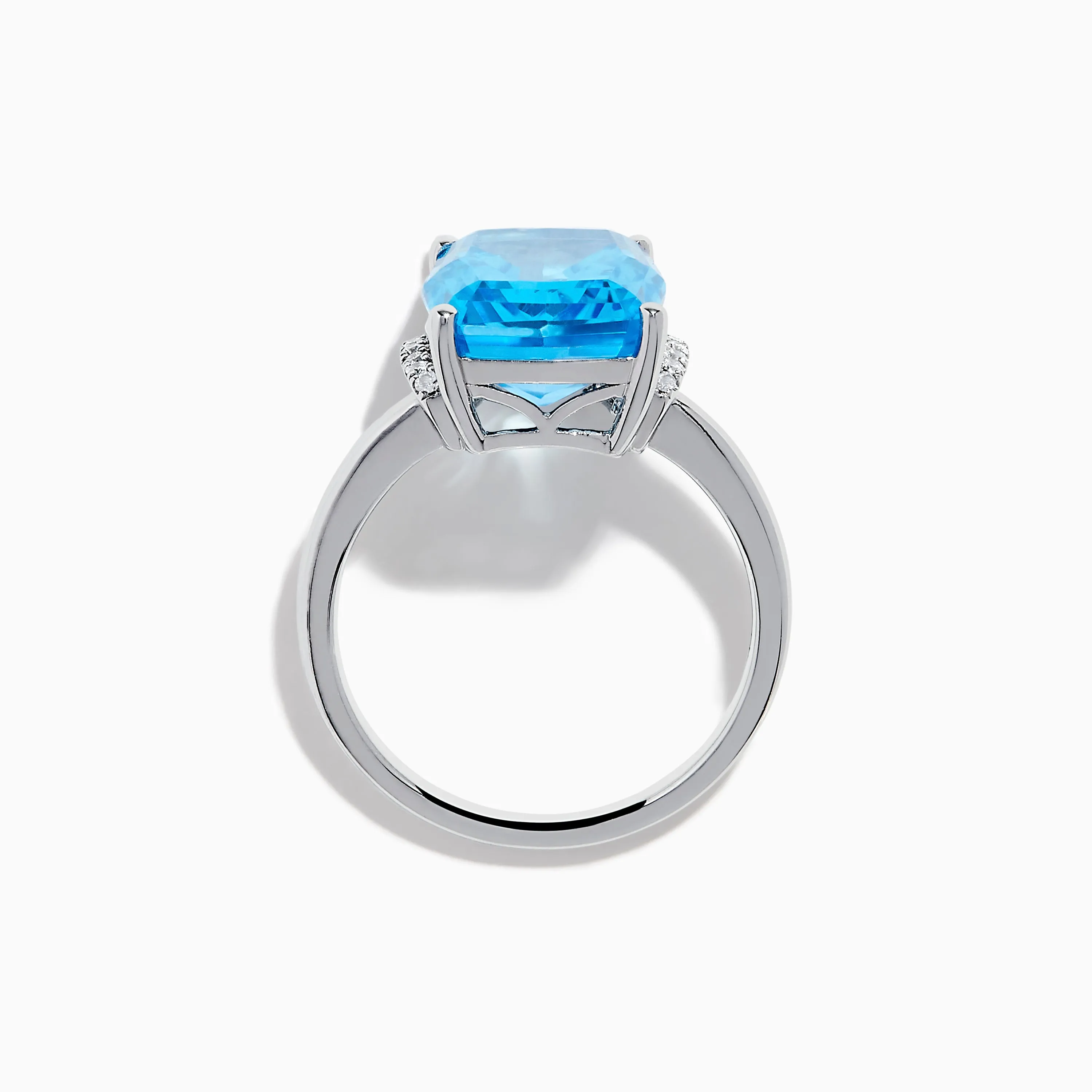 Ocean Bleu 14K White Gold Blue Topaz and Diamond Ring sold by Effy product image thumbnail 3