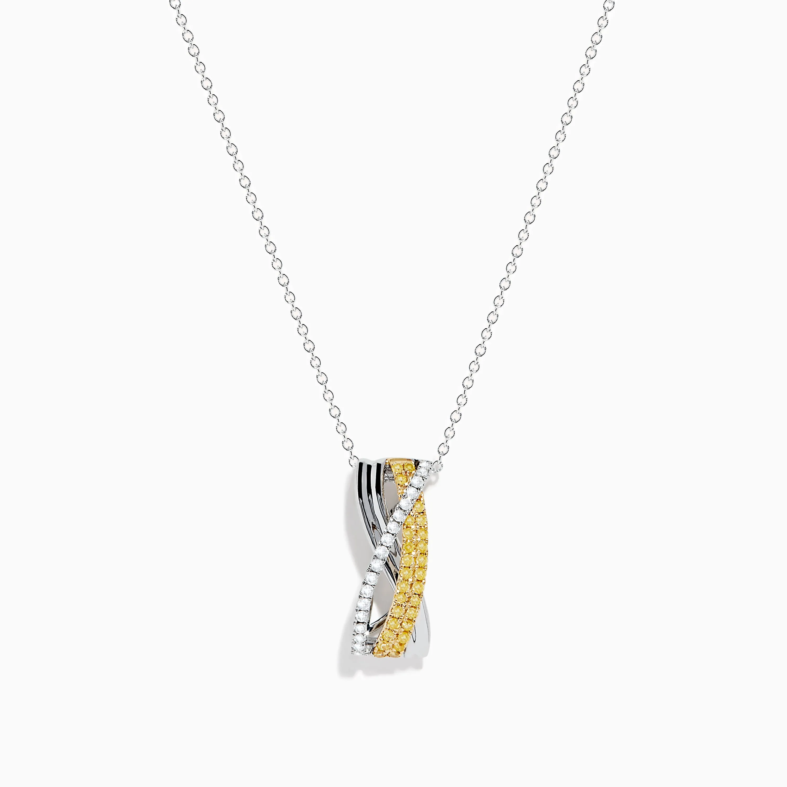 Canare 14K Two-Tone Gold Yellow and White Diamond Pendant sold by Effy