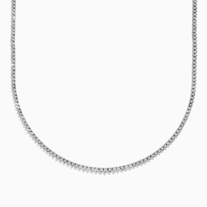 Pave Classica 14K White Gold Diamond Tennis Necklace 0.97 TCW sold by Effy