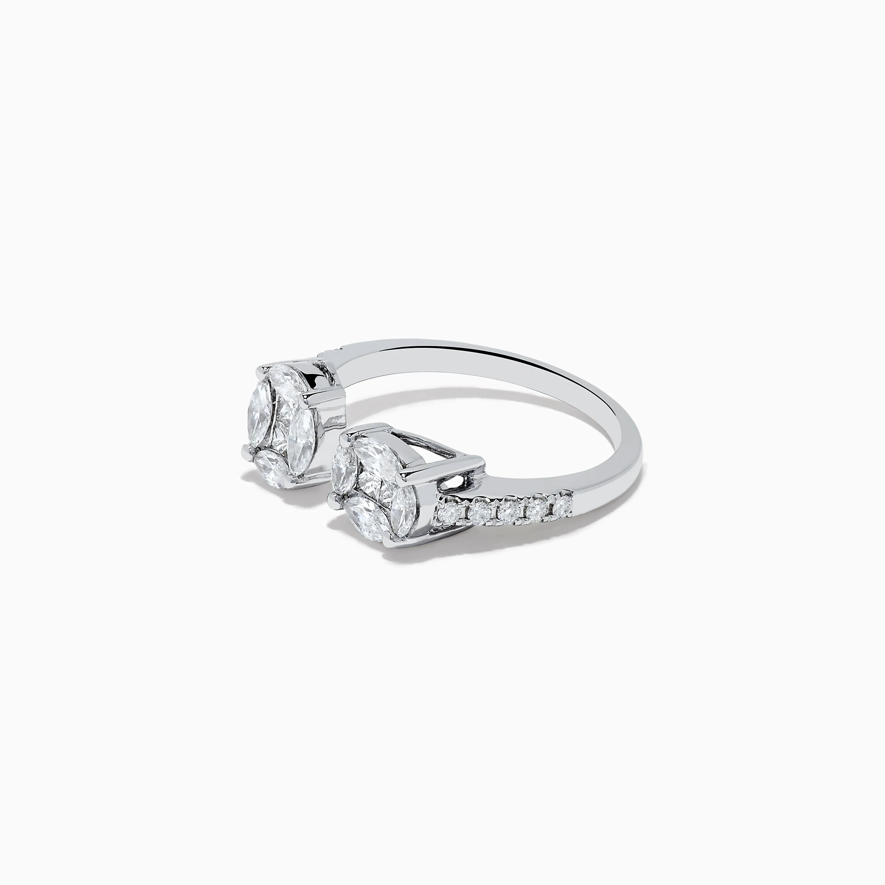 Pave Classica 14K White Gold Open Shank Diamond Ring sold by Effy product image thumbnail 2