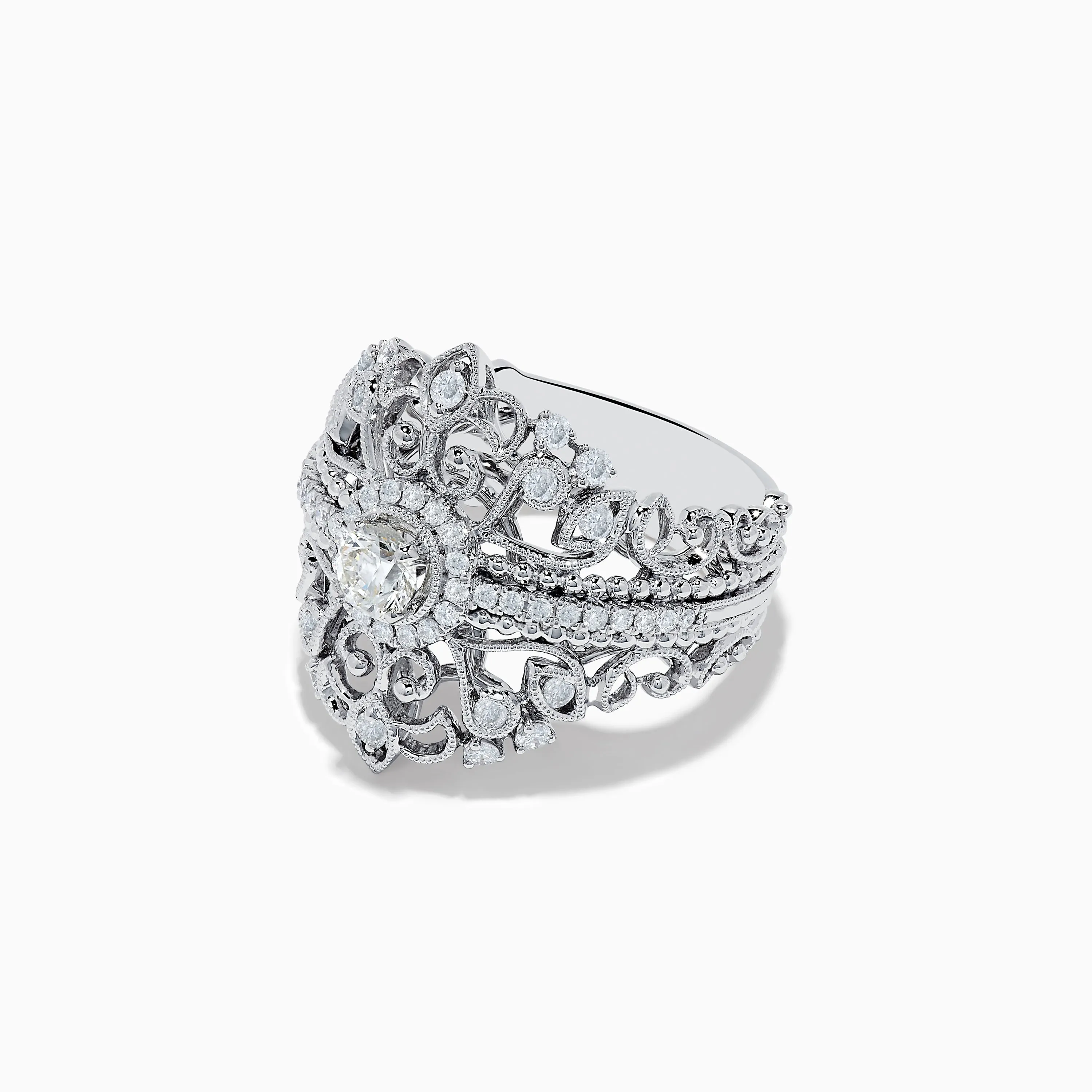 Pave Classica 14K White Gold Diamond Ring sold by Effy product image thumbnail 2
