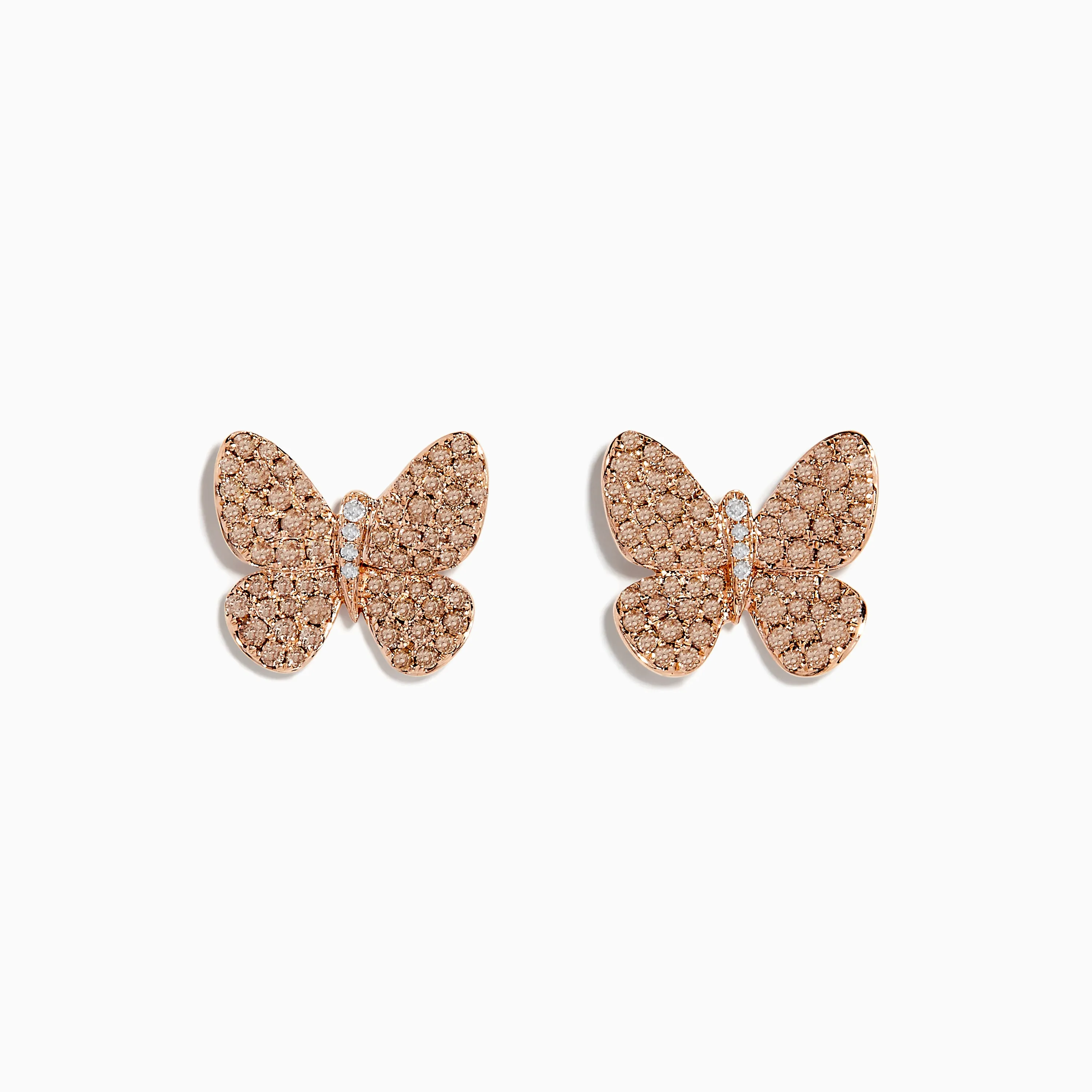 14K Rose Gold Diamond Butterfly Earrings sold by Effy