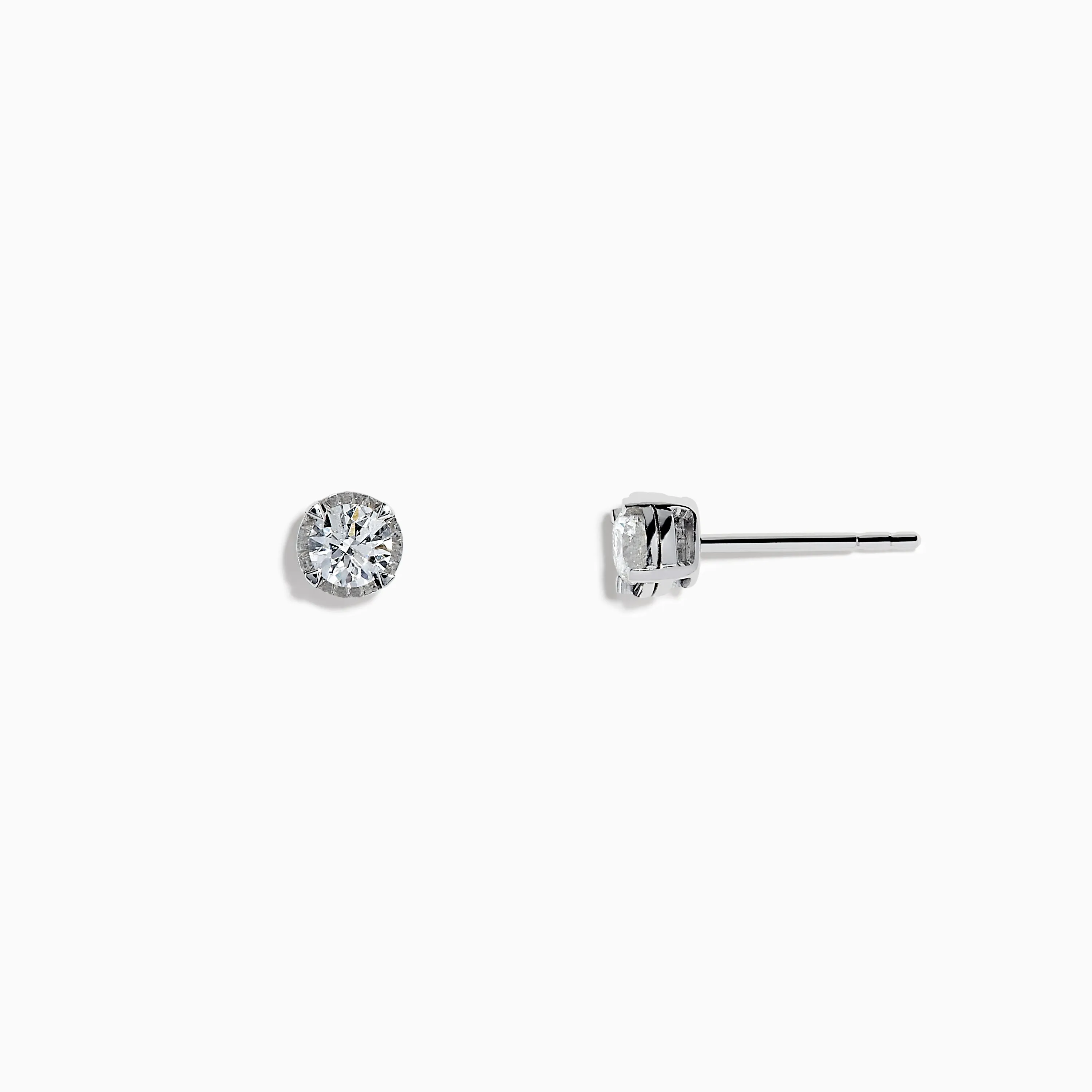 Pave Classique 14K White Gold Bezel Set Diamond Solitaire Earrings 0.50 TCW sold by Effy product image thumbnail 2