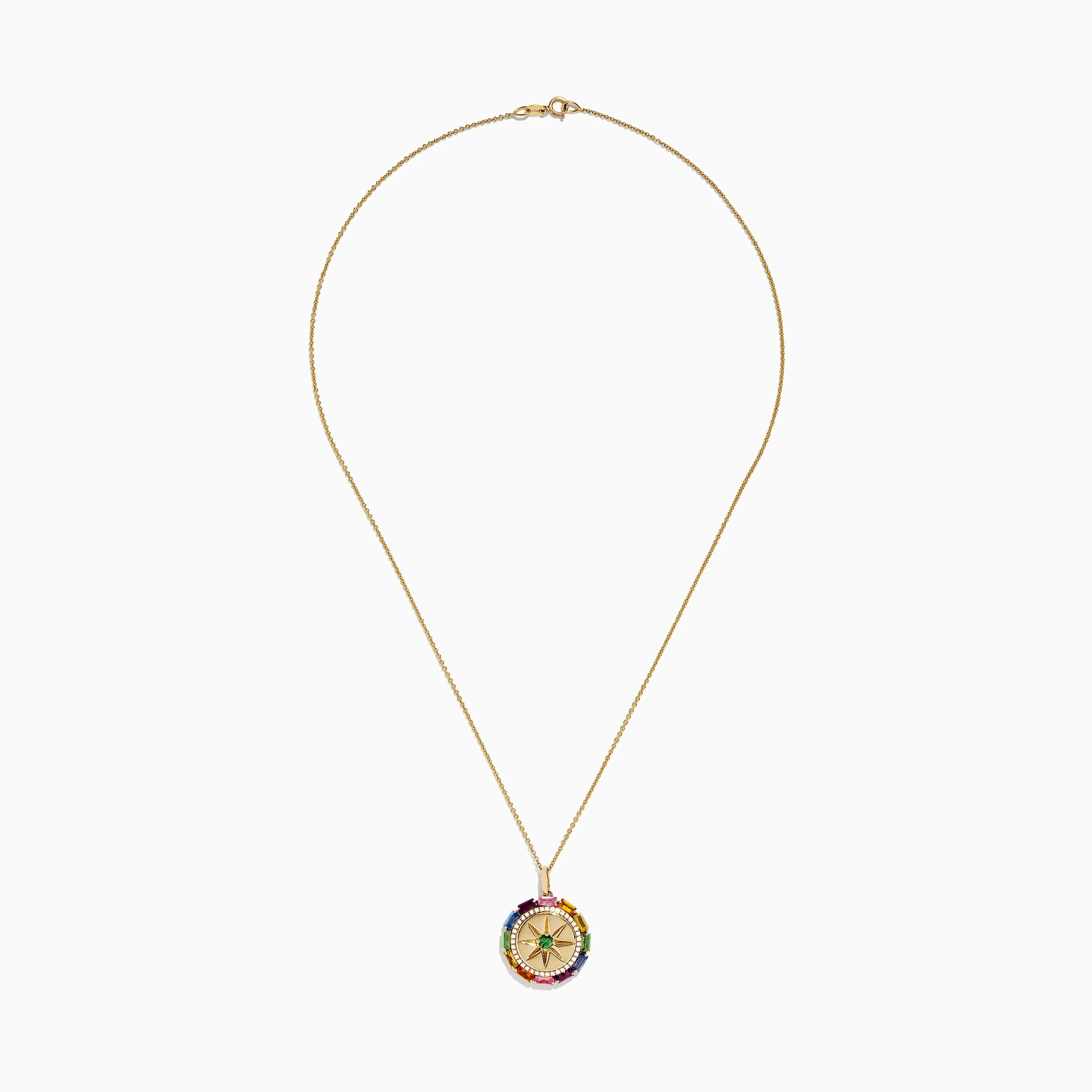 Watercolors 14K Yellow Gold Multi Sapphire and Diamond Pendant sold by Effy product image thumbnail 2