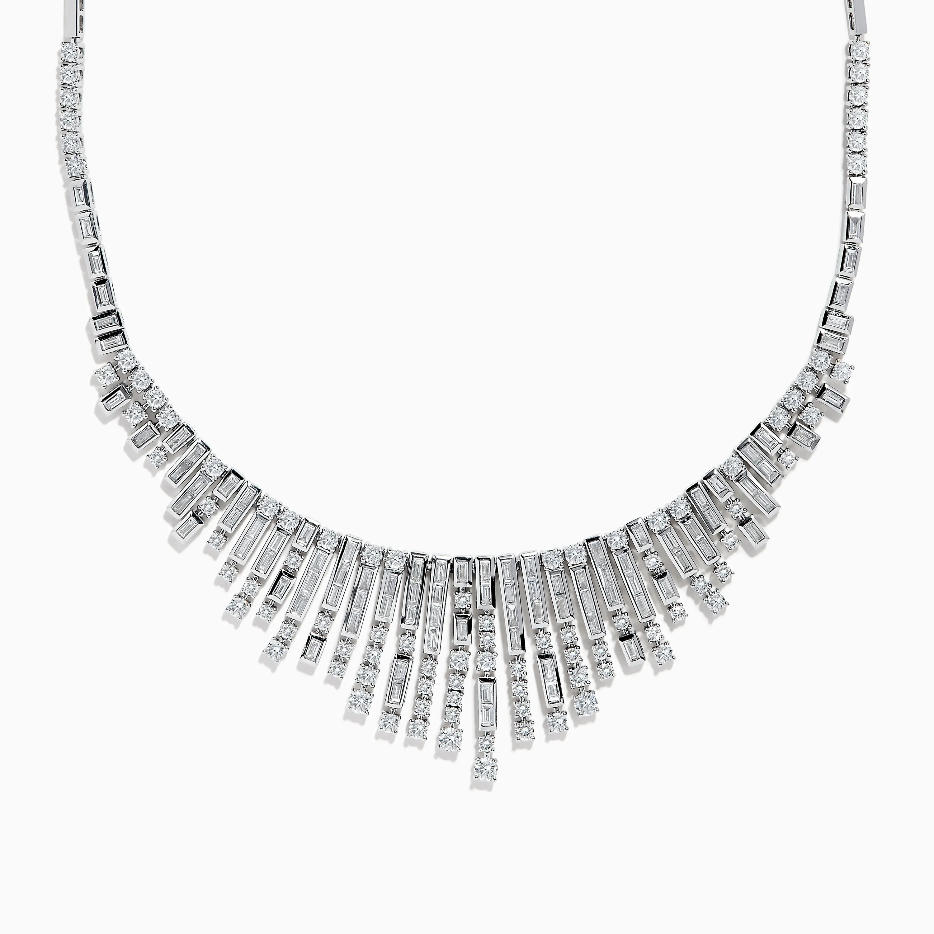 14K White Gold Diamond Fringe Necklace sold by Effy