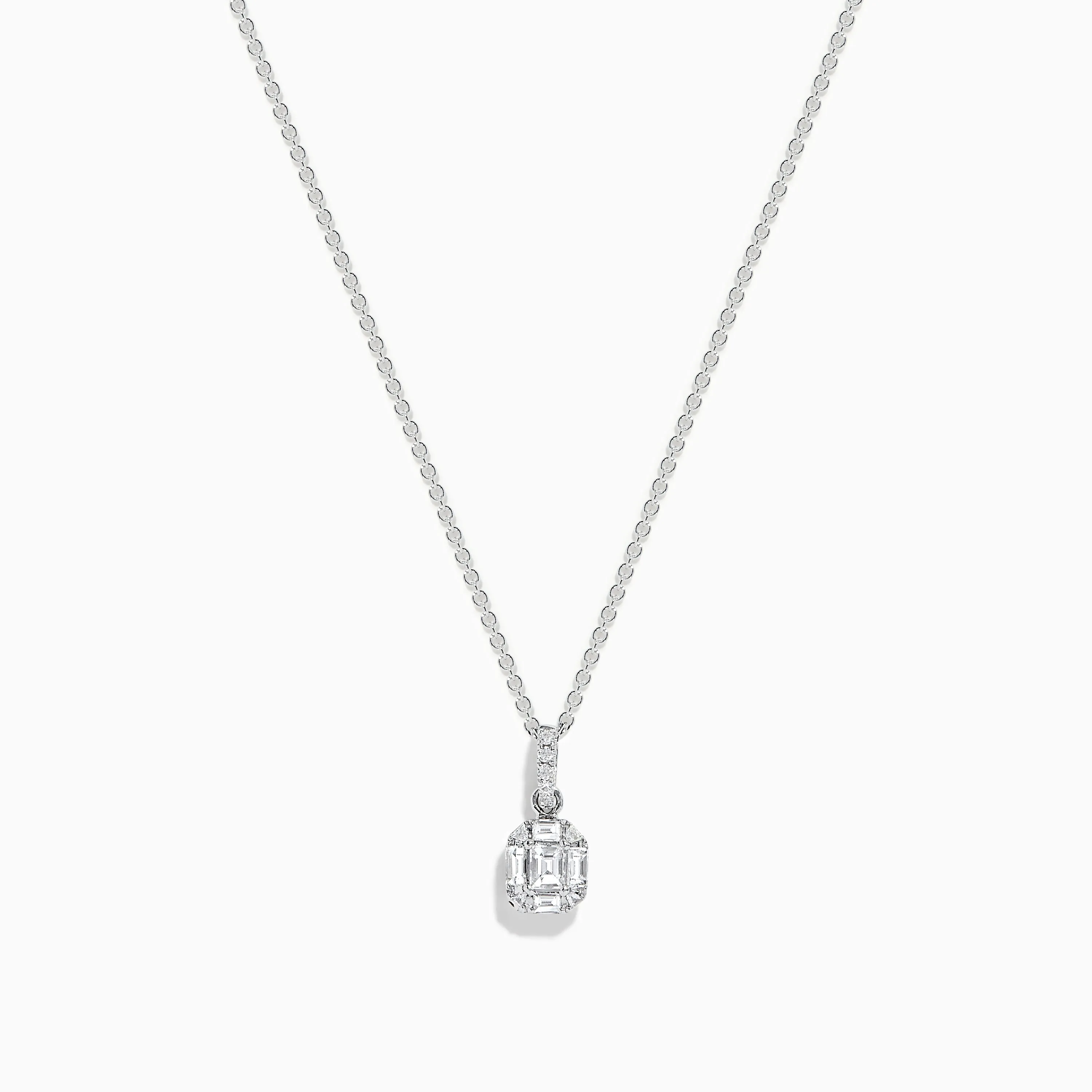 Classique 14K White Gold Diamond Pendant sold by Effy