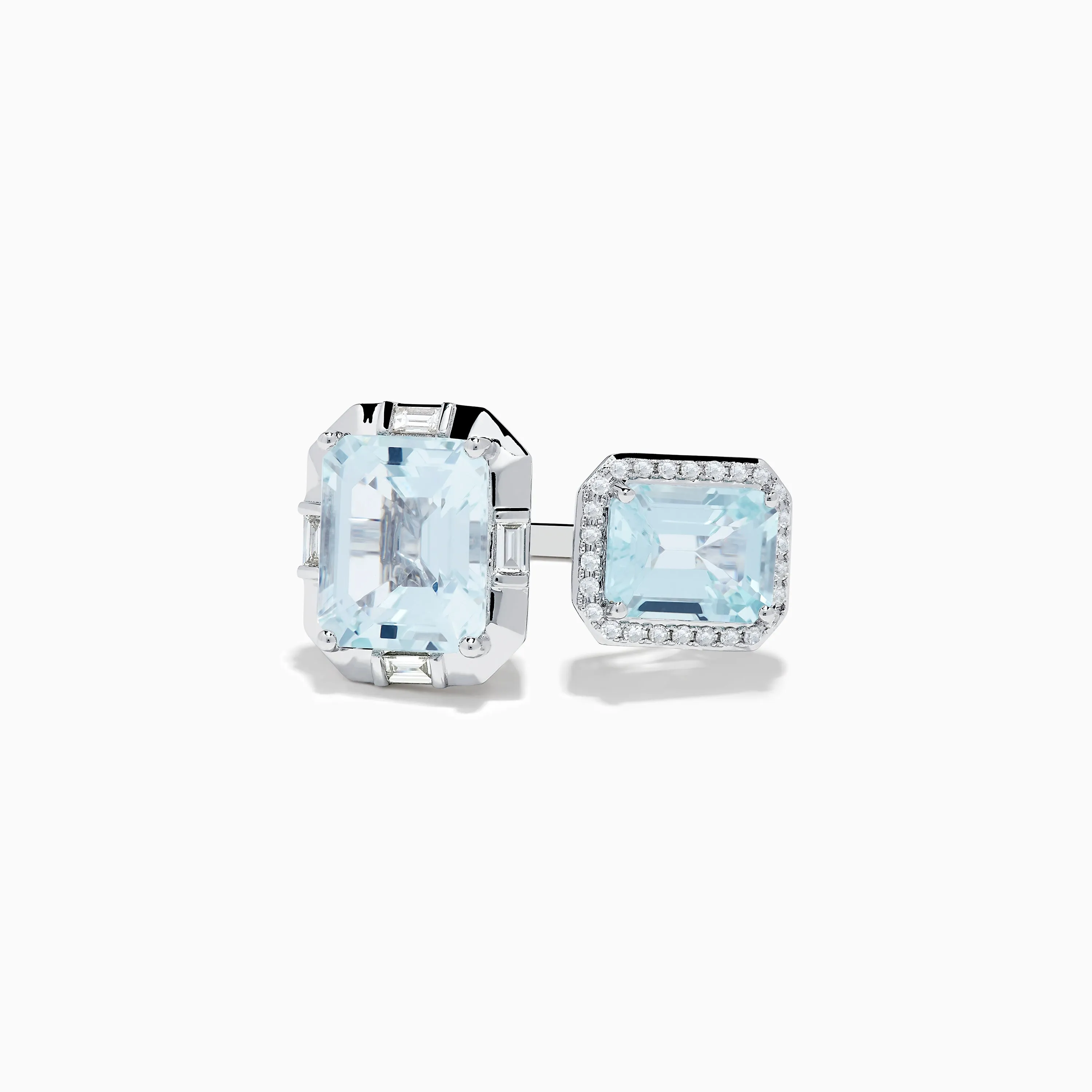 14K White Gold Double Aquamarine Ring sold by Effy