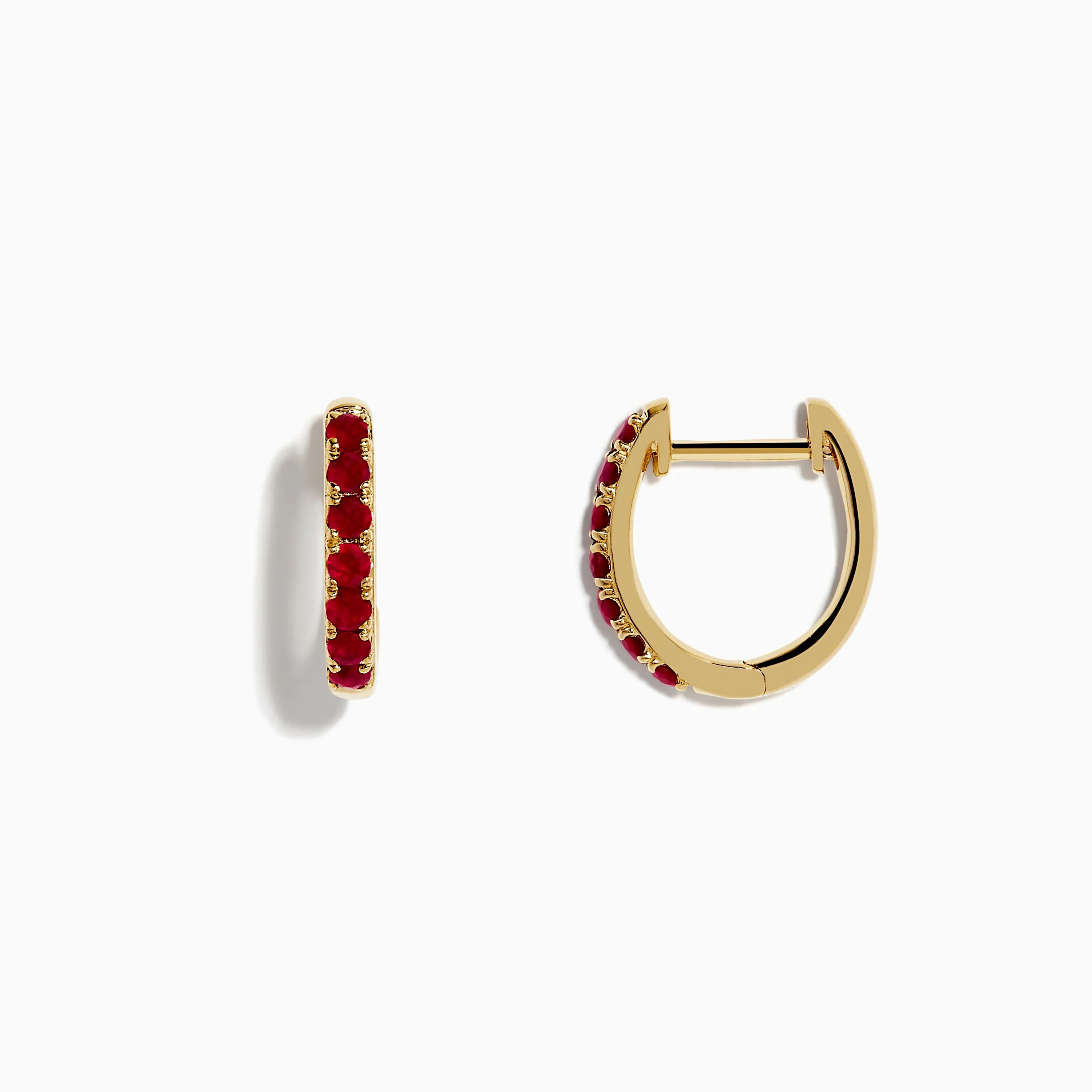 Ruby Royale 14k Yellow Gold Ruby Huggie Earrings sold by Effy product image thumbnail 2