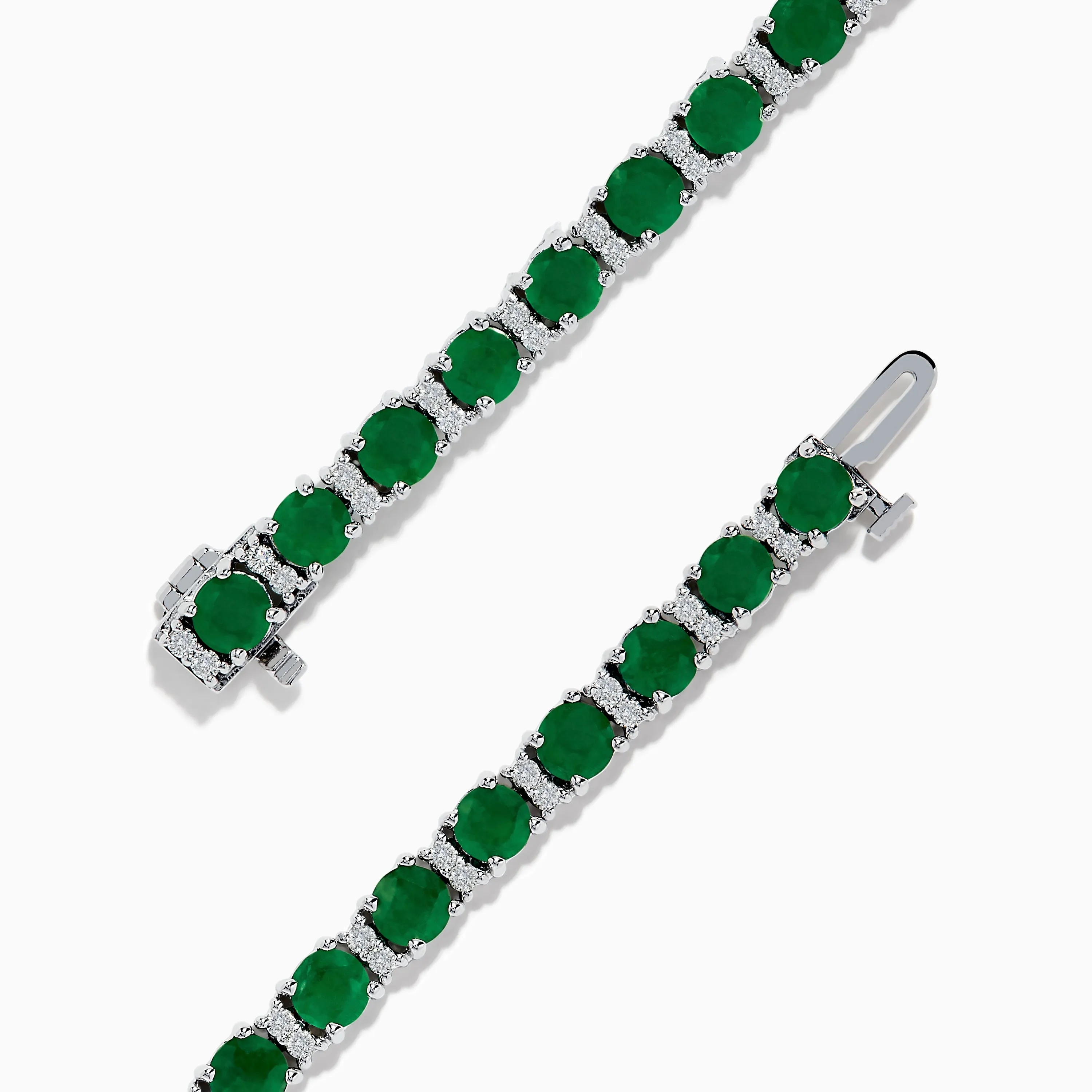 Brasilica 14K White Gold Emerald Tennis Bracelet sold by Effy product image thumbnail 2