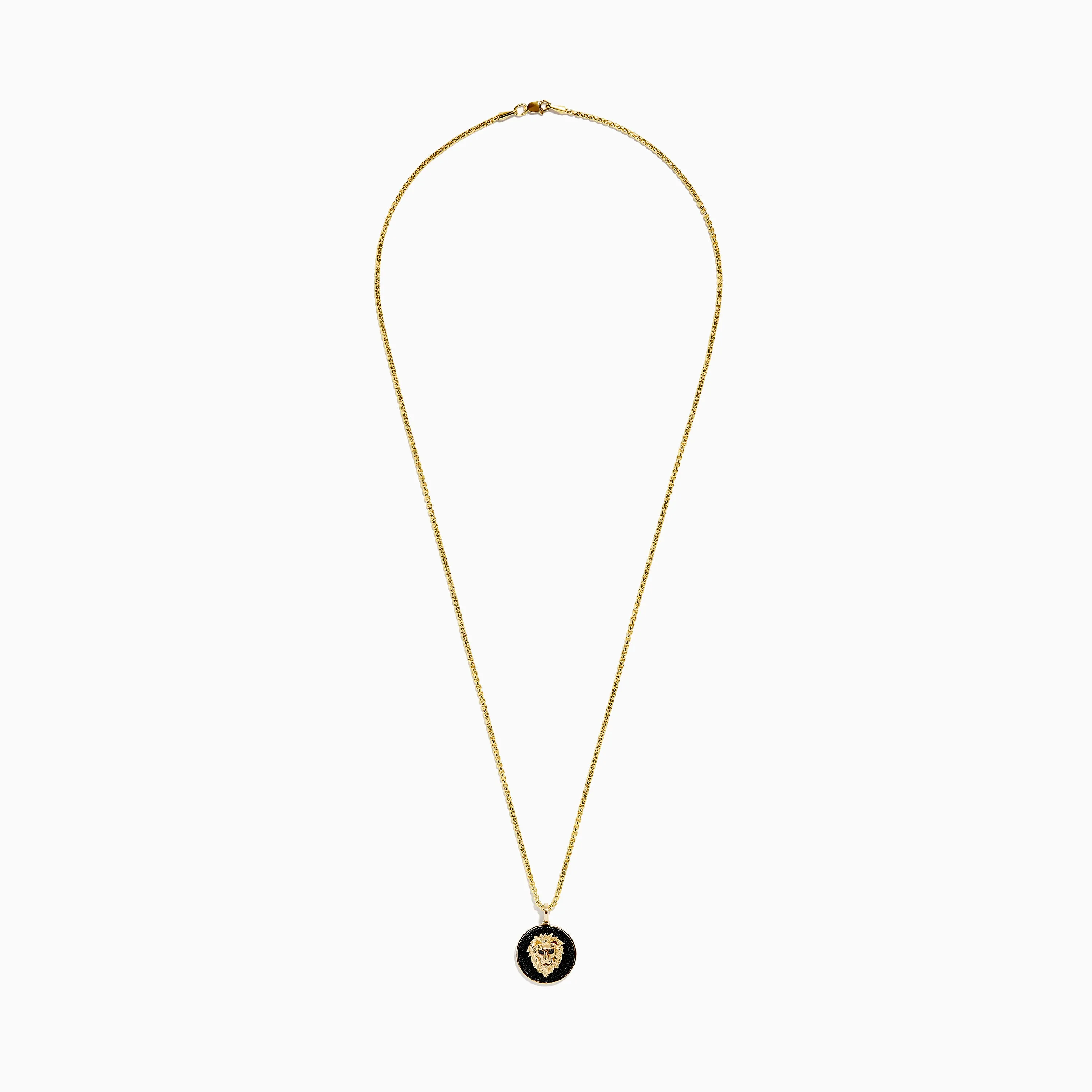 Men's 14K Yellow Gold Black Diamond Lion Head Pendant sold by Effy product image thumbnail 2