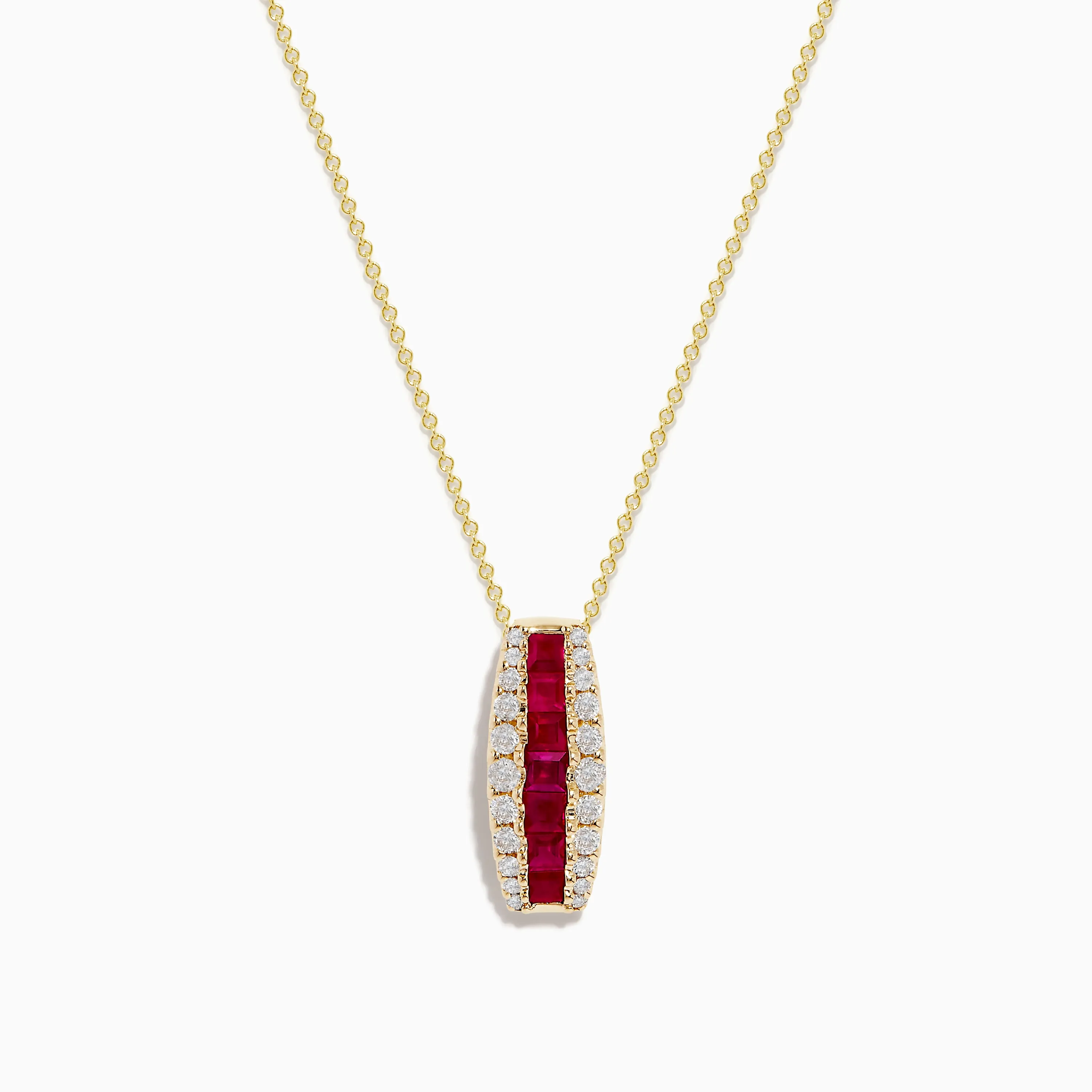 Ruby Royale 14K Yellow Gold Ruby and Diamond Pendant sold by Effy