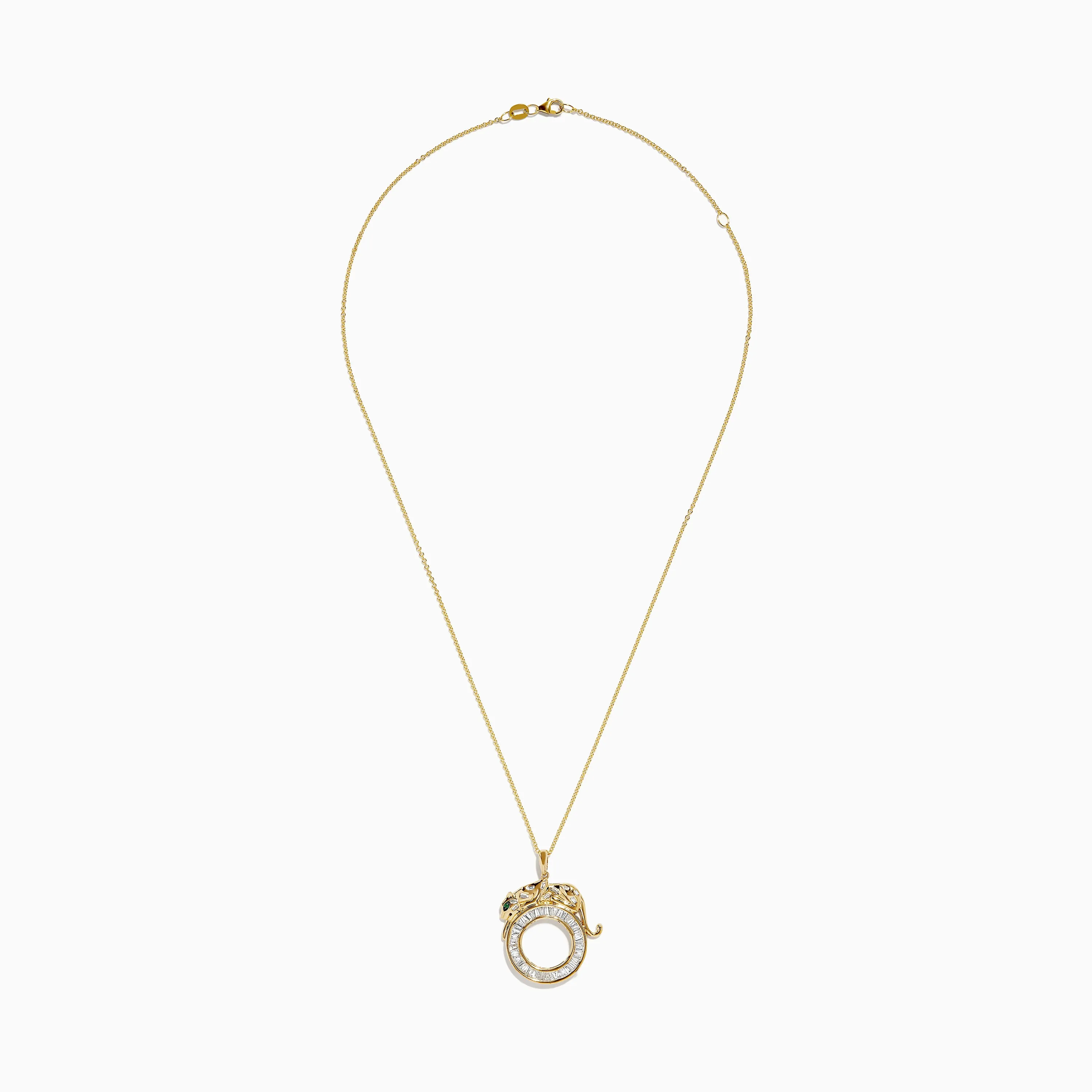 Signature 14K Yellow Gold Diamond and Emerald Pendant sold by Effy product image thumbnail 2