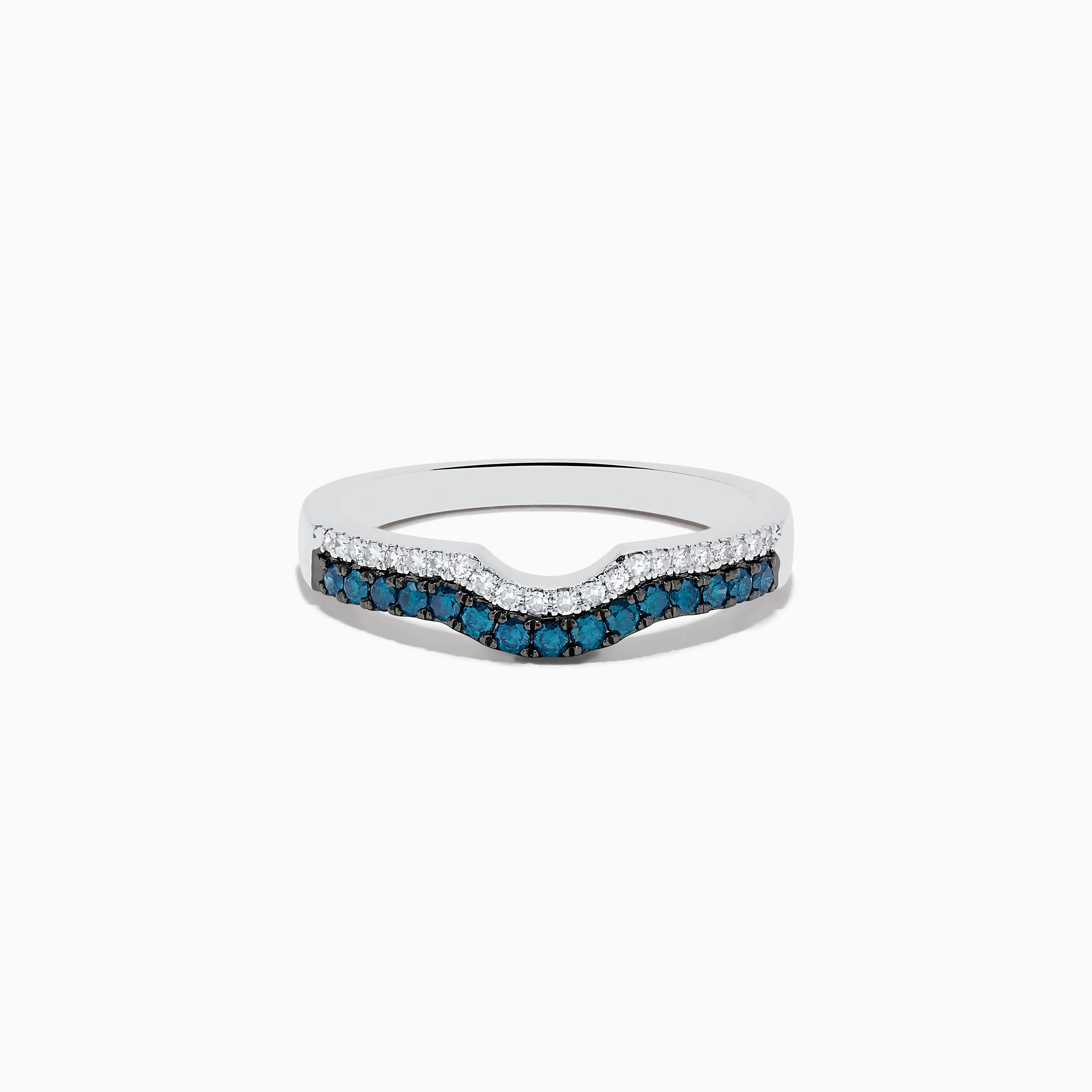 Bella Bleu 14K White Gold Blue and White Diamond Ring sold by Effy