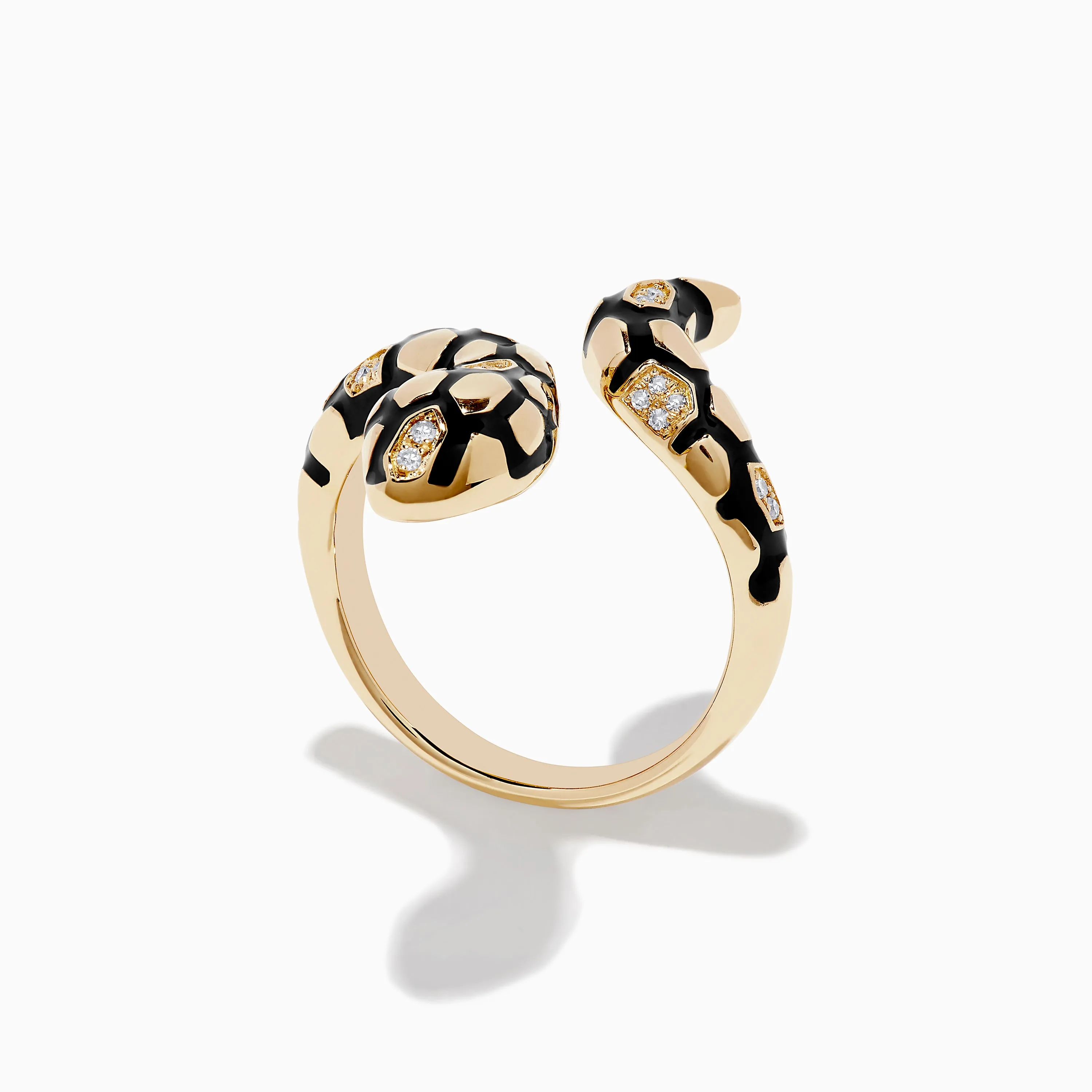 Safari 14K Yellow Gold Diamond and Enamel Ring sold by Effy