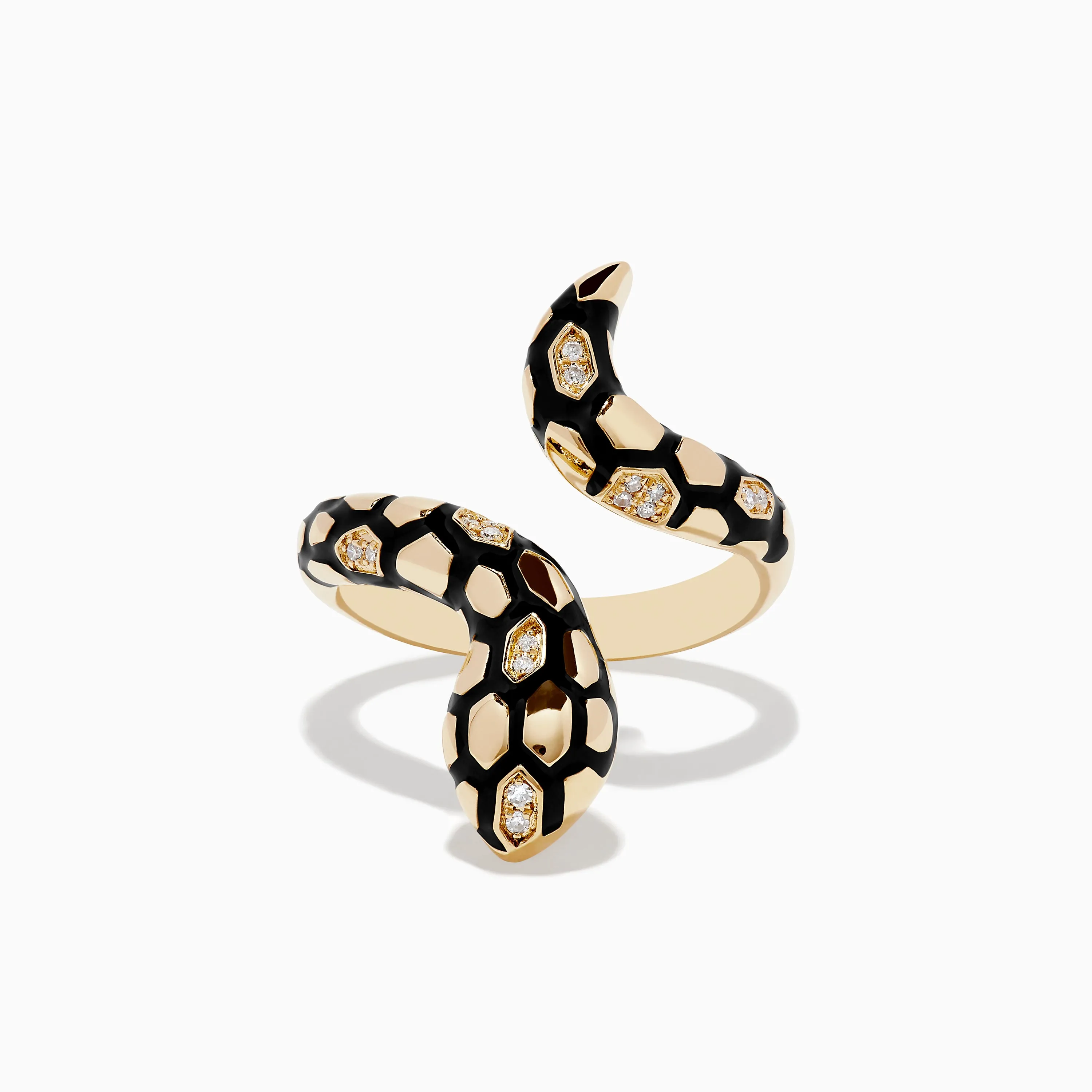 Safari 14K Yellow Gold Diamond and Enamel Ring sold by Effy product image thumbnail 4