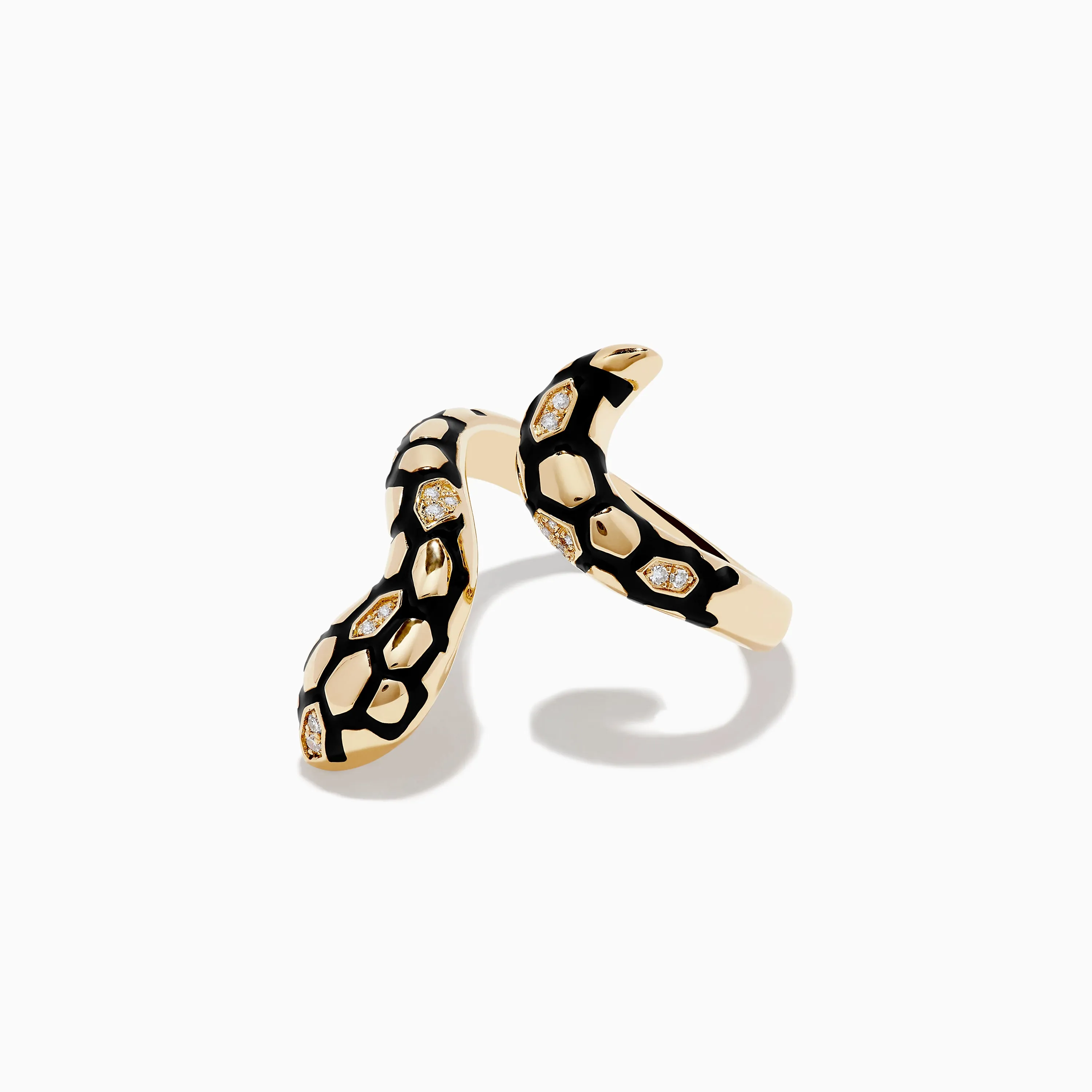 Safari 14K Yellow Gold Diamond and Enamel Ring sold by Effy product image thumbnail 2