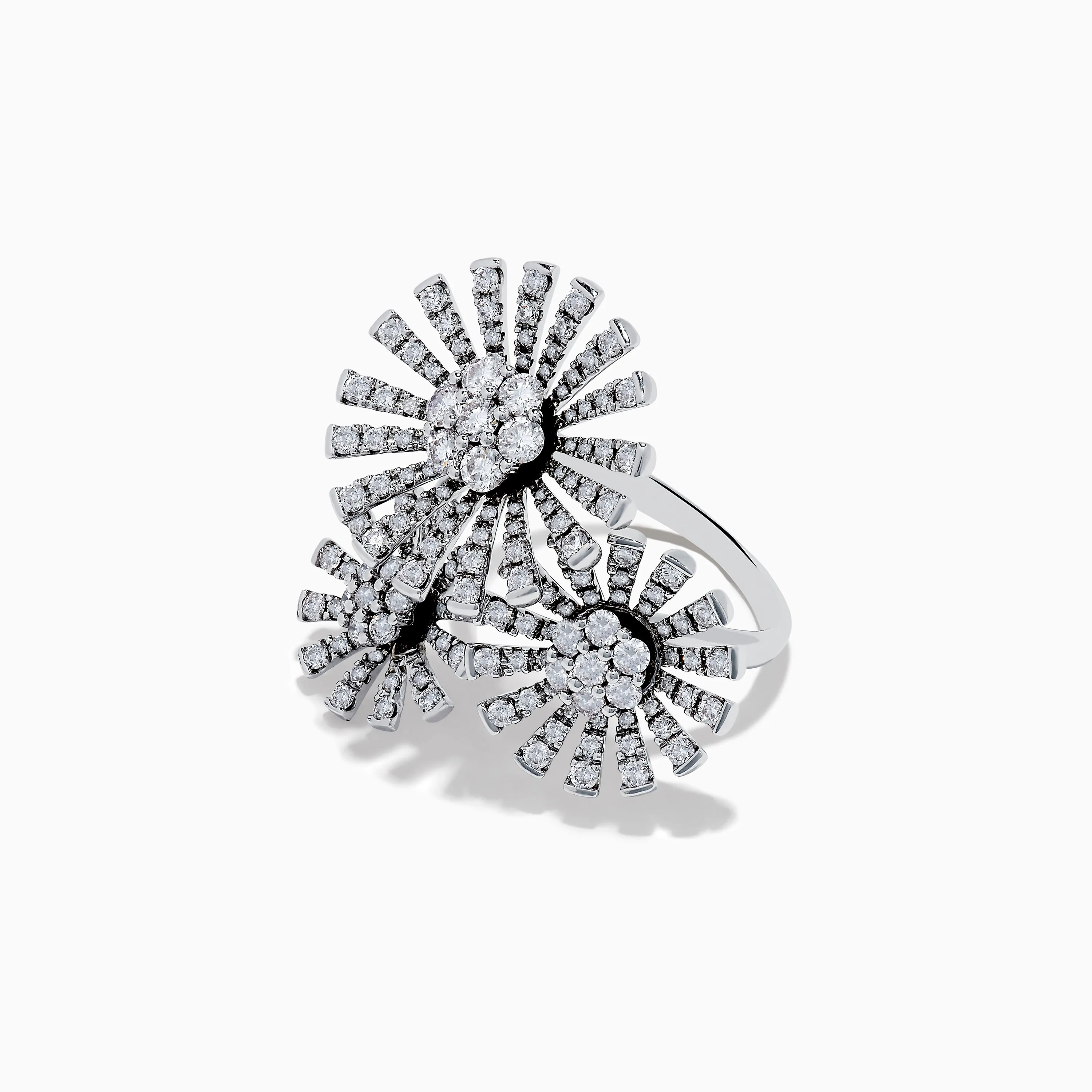 Bouquet 14K White Gold Flower Ring 1.59 TCW sold by Effy product image thumbnail 2