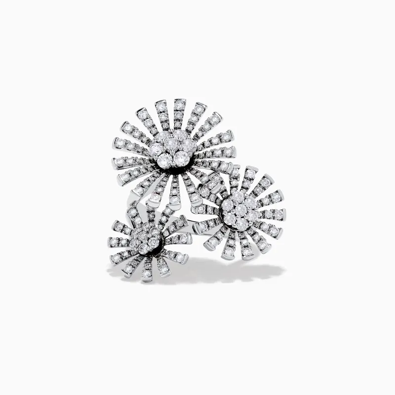 Bouquet 14K White Gold Flower Ring 1.59 TCW sold by Effy