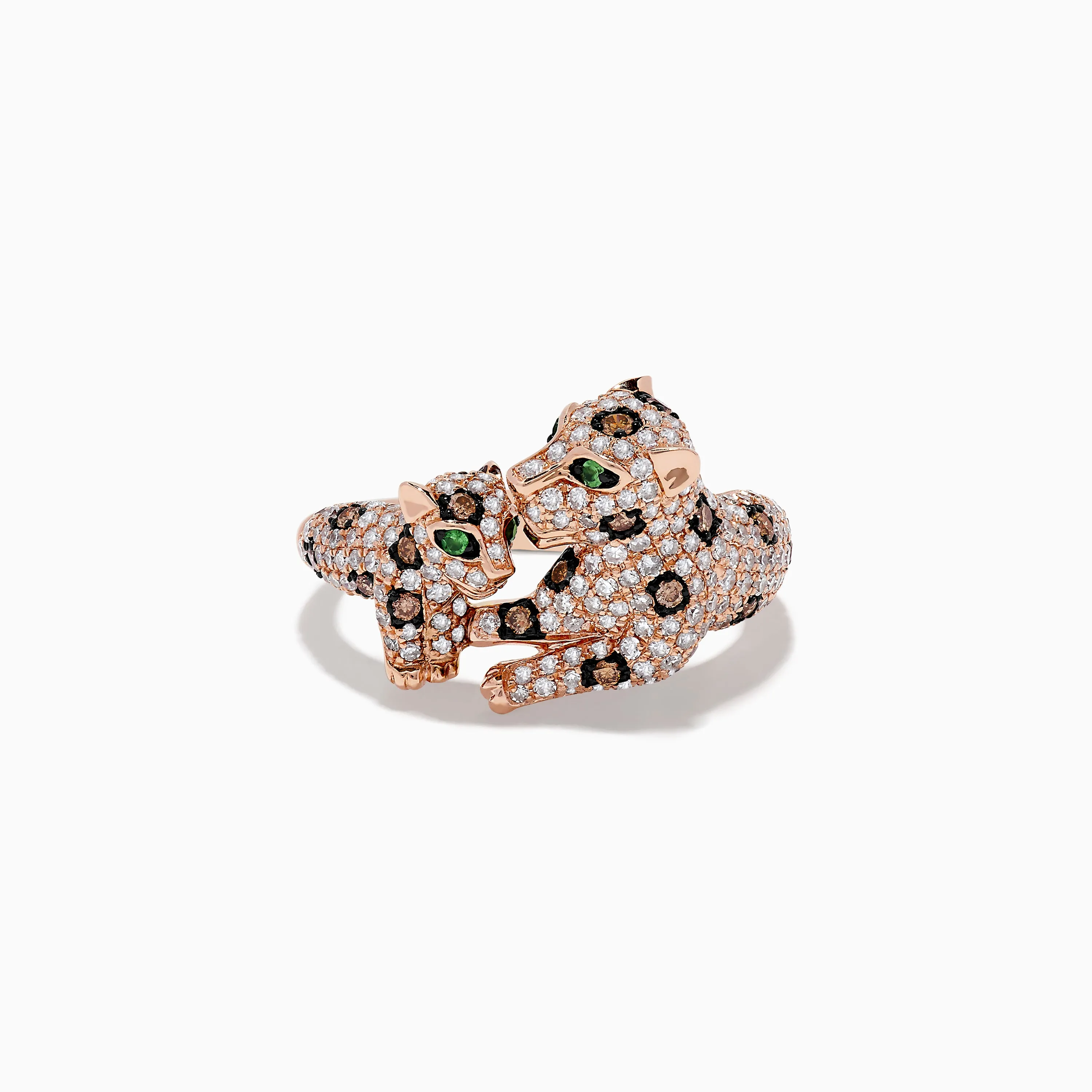 Signature 14K Rose Gold Diamond Double Panther Ring sold by Effy product image thumbnail 4